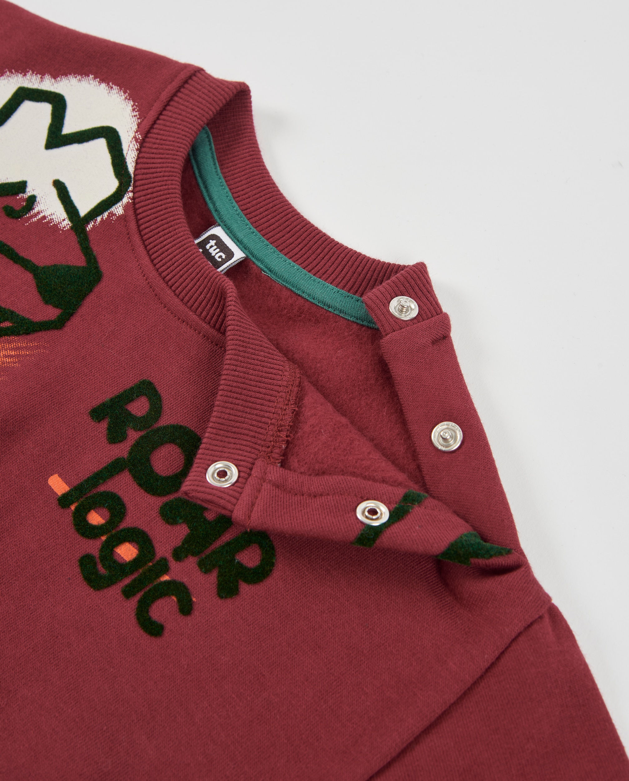 Sweatshirt Infantil de Felpa com Estampado de Animais e Tecido Quente Bordeaux-4