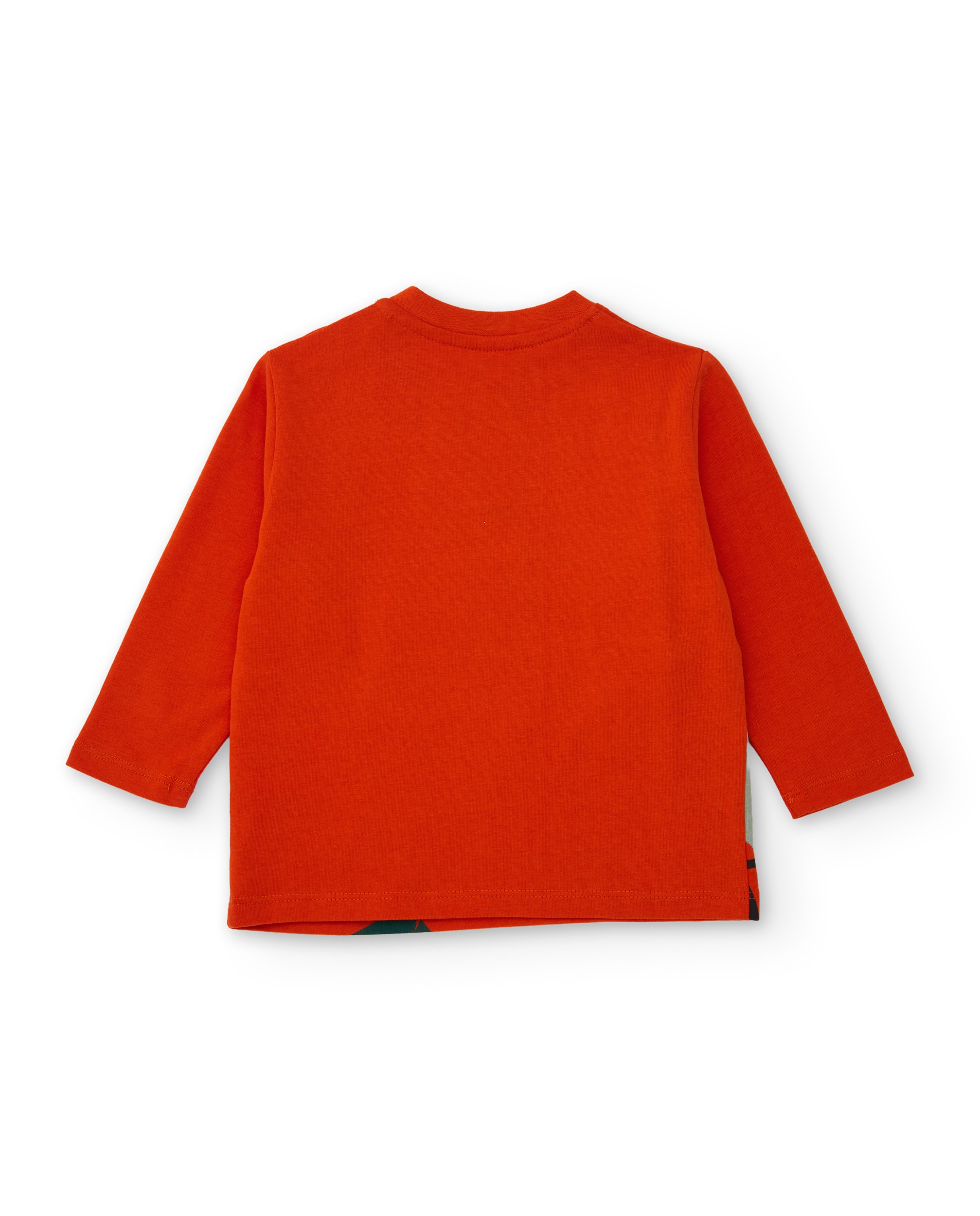 T-shirt Infantil de Malha com Design de Elefante e Manga Comprida Tuc tuc Laranja-2