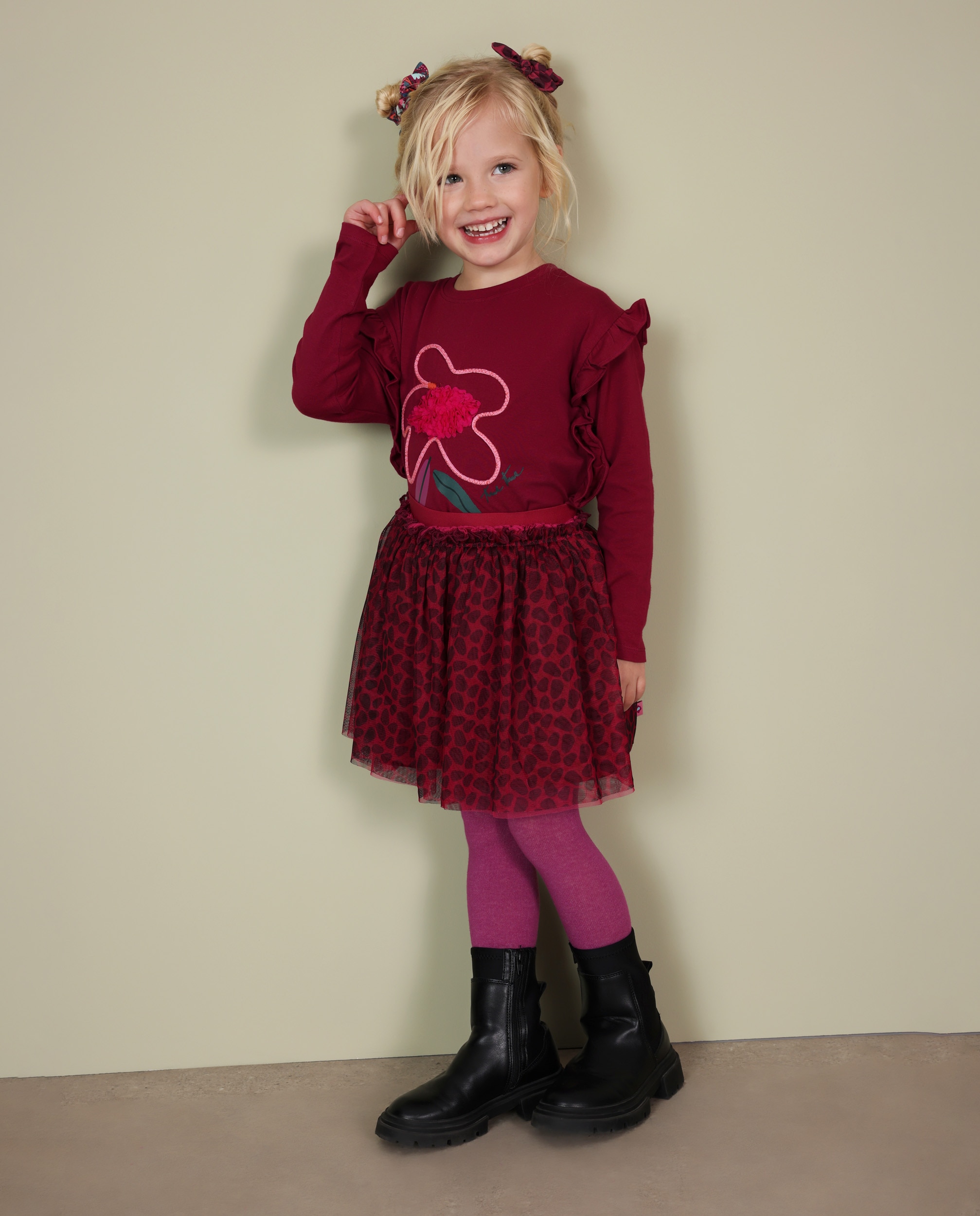 Imagem 0 de Saia Infantil de Tule com Design Animal Print e Acabamento Elegante