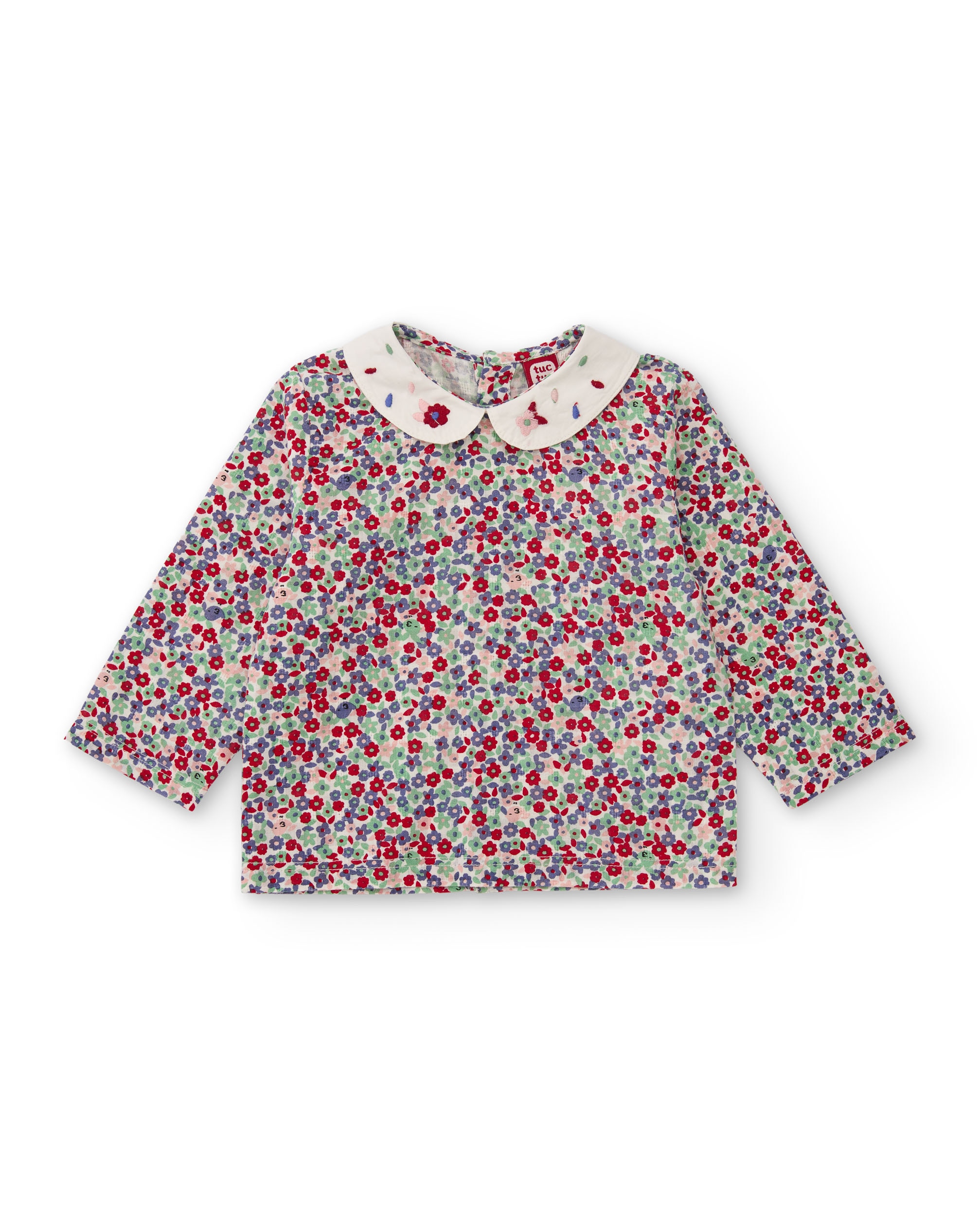 Conjunto para Bebé com Blusa de Tecido Plano e Leggings de Malha Canelada Multicolor-2