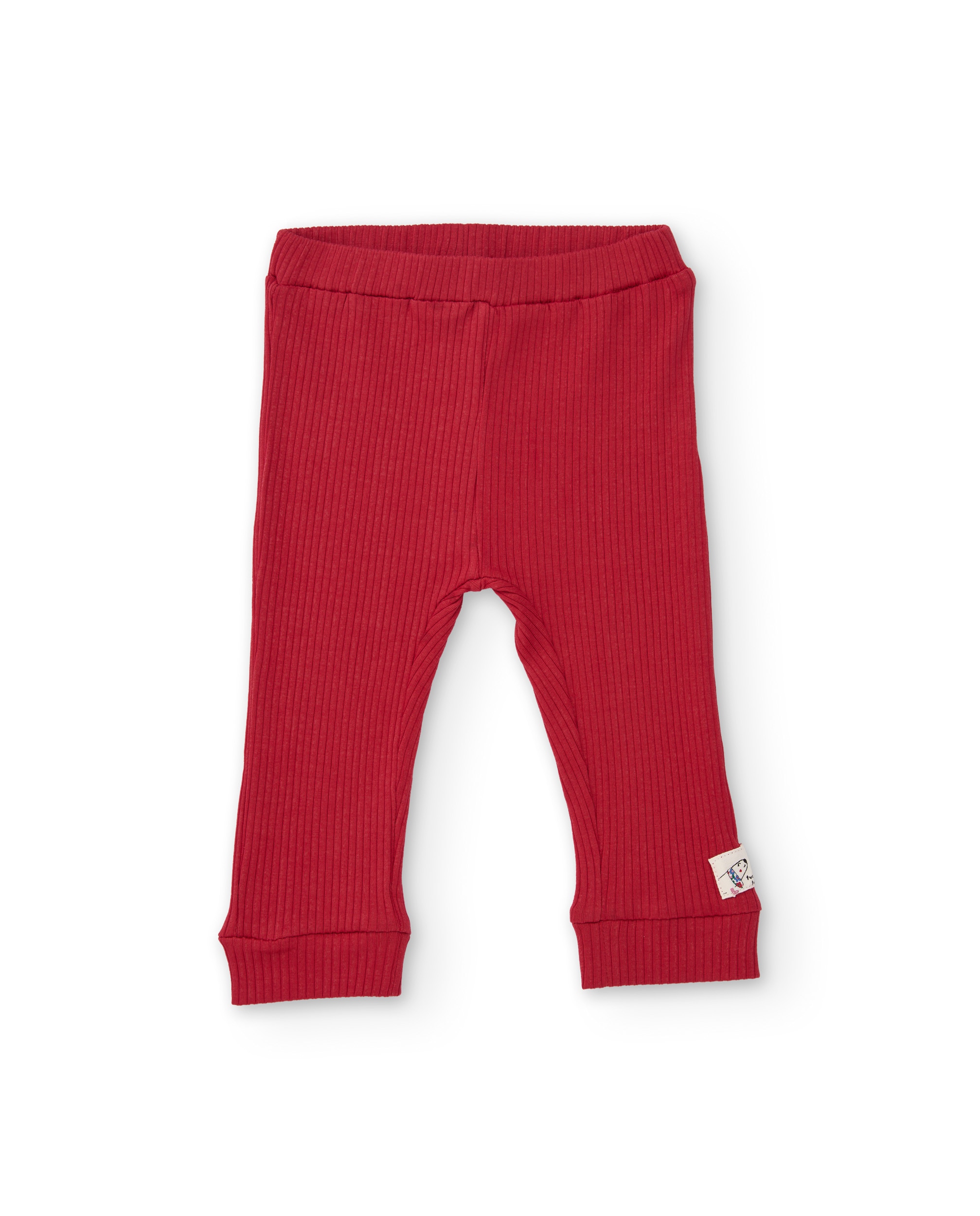 Conjunto para Bebé com Blusa de Tecido Plano e Leggings de Malha Canelada Multicolor-4