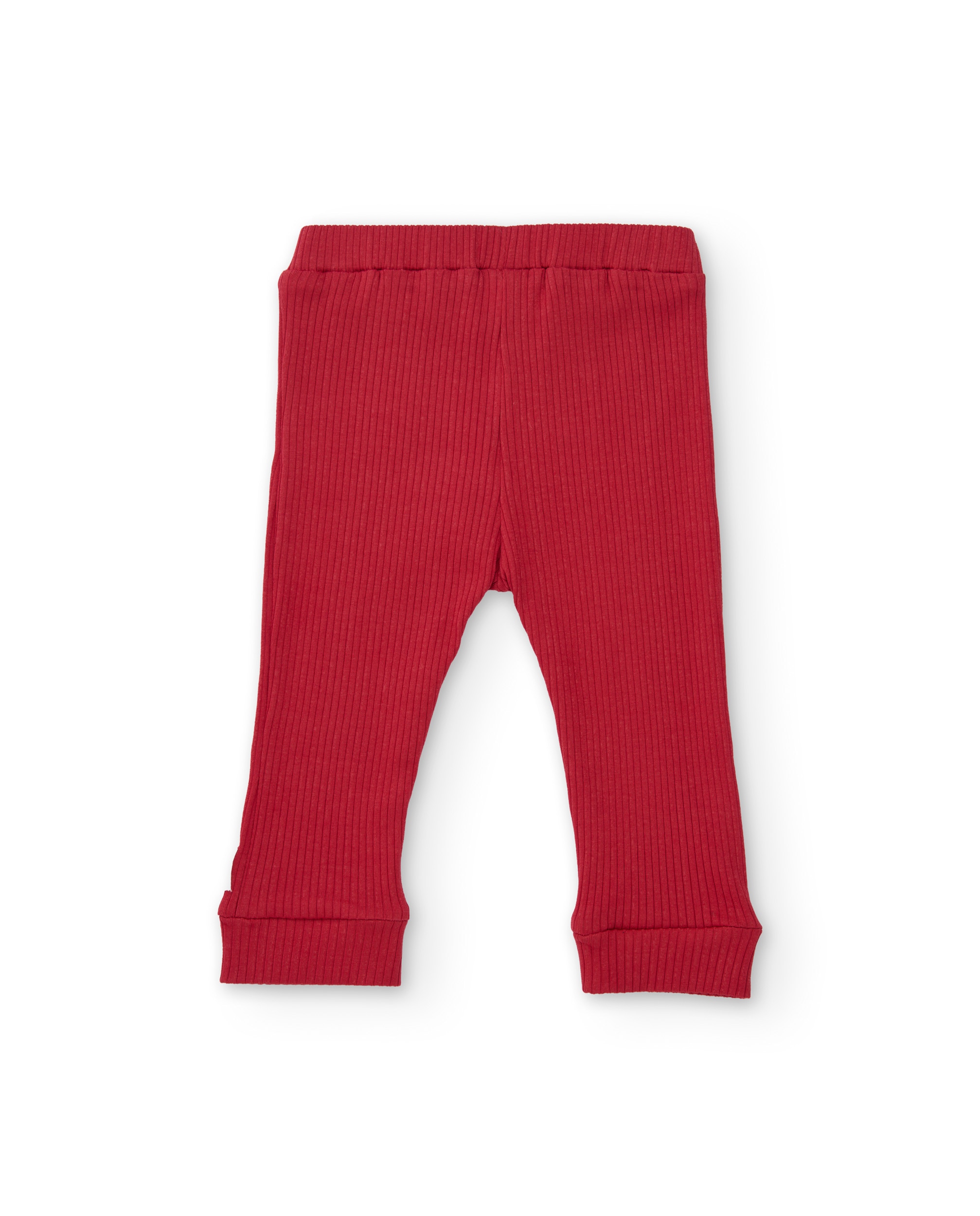 Conjunto para Bebé com Blusa de Tecido Plano e Leggings de Malha Canelada Multicolor-5