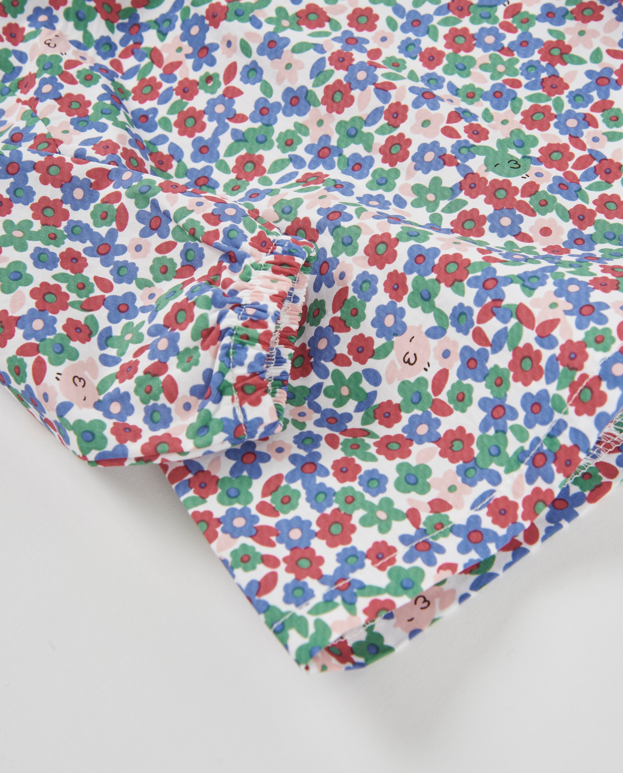 Conjunto para Bebé com Blusa Floral de Tecido Plano e Calças de Malha Multicolor-7