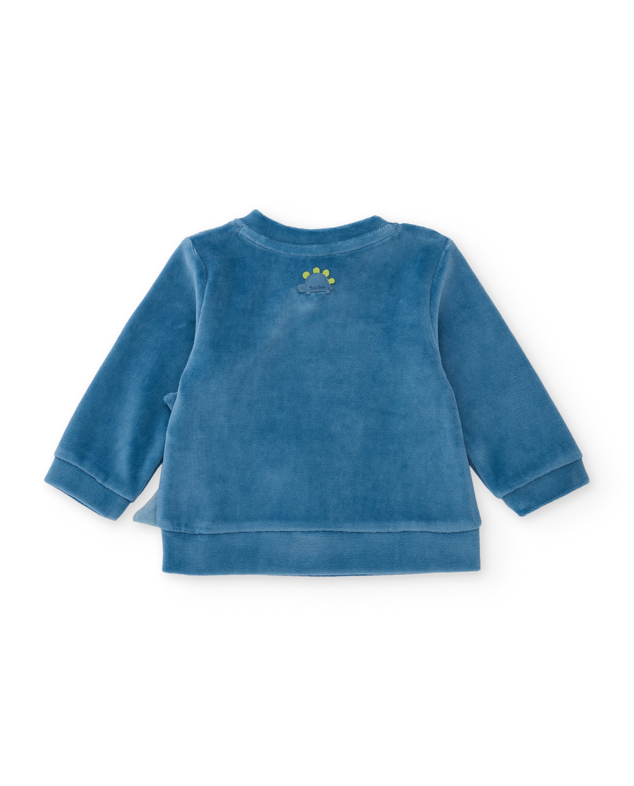 Conjunto de Malha para Bebé com Dinossauro em Relevo Azul-3