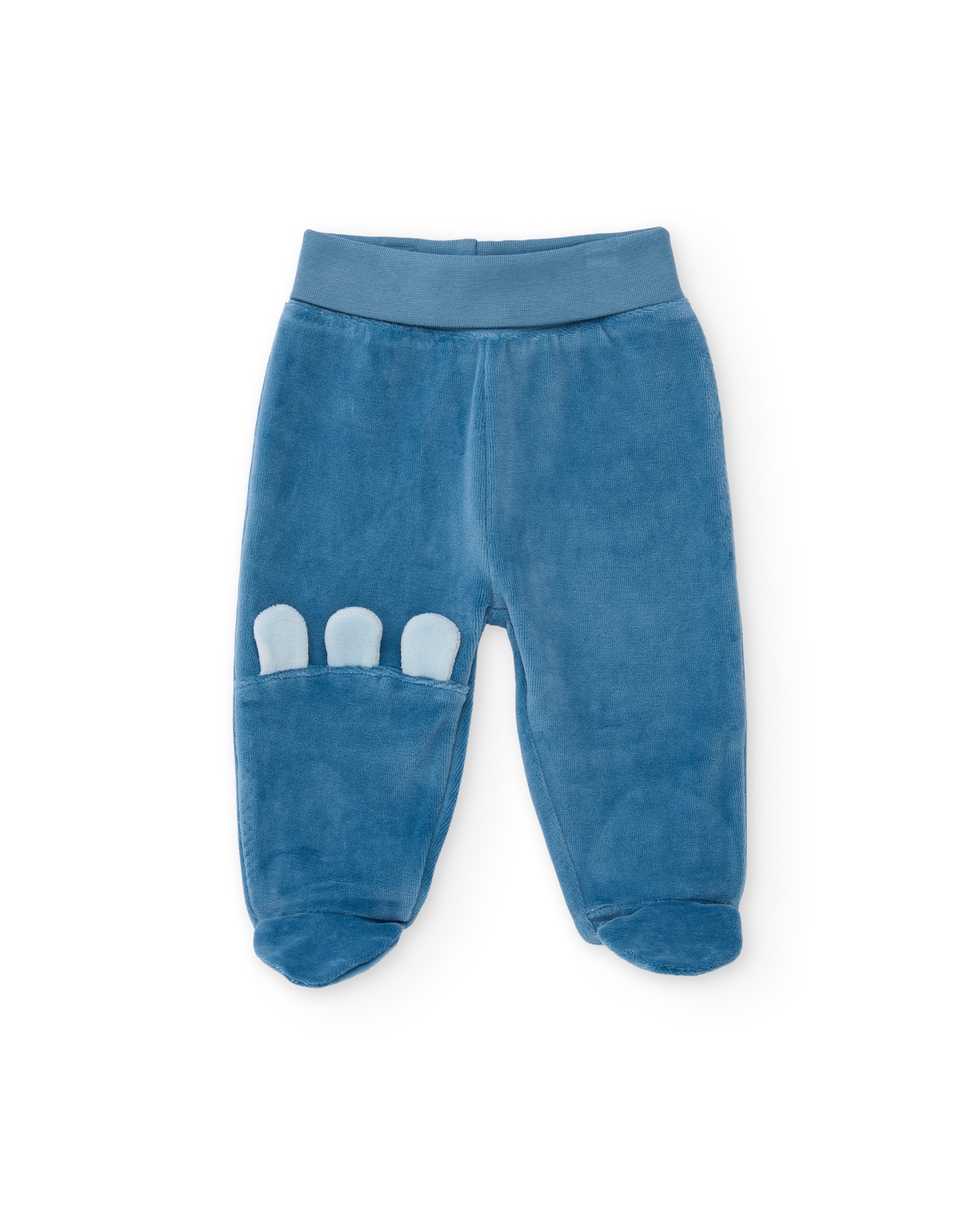 Conjunto de Malha para Bebé com Dinossauro em Relevo Azul-4