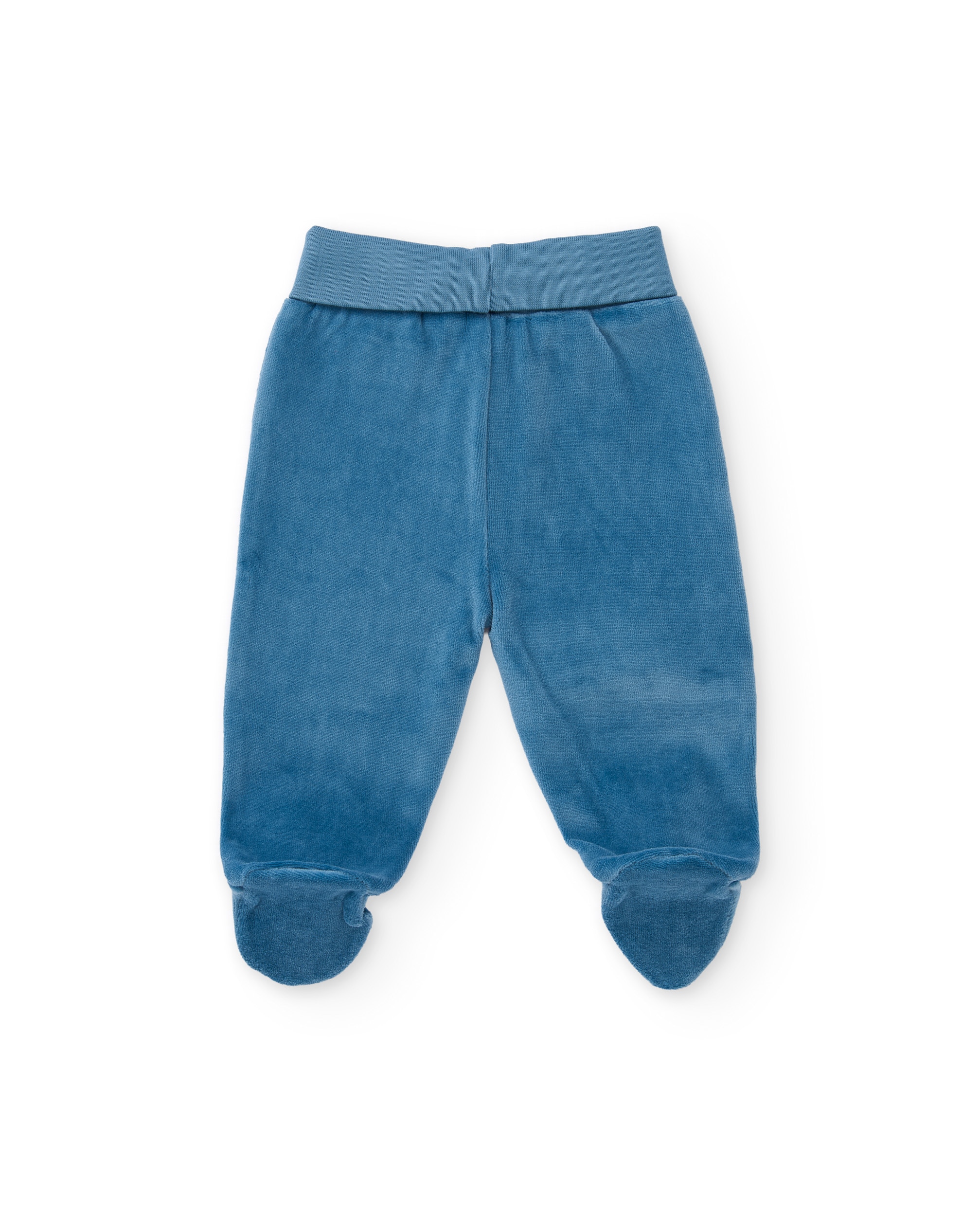 Conjunto de Malha para Bebé com Dinossauro em Relevo Azul-5