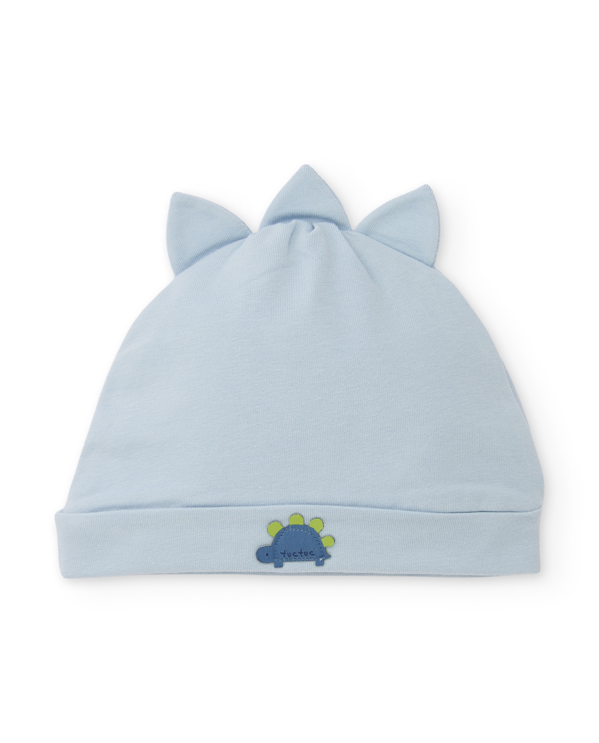 Chapéu para Bebé de Algodão com Design Animal Azul-claro-2