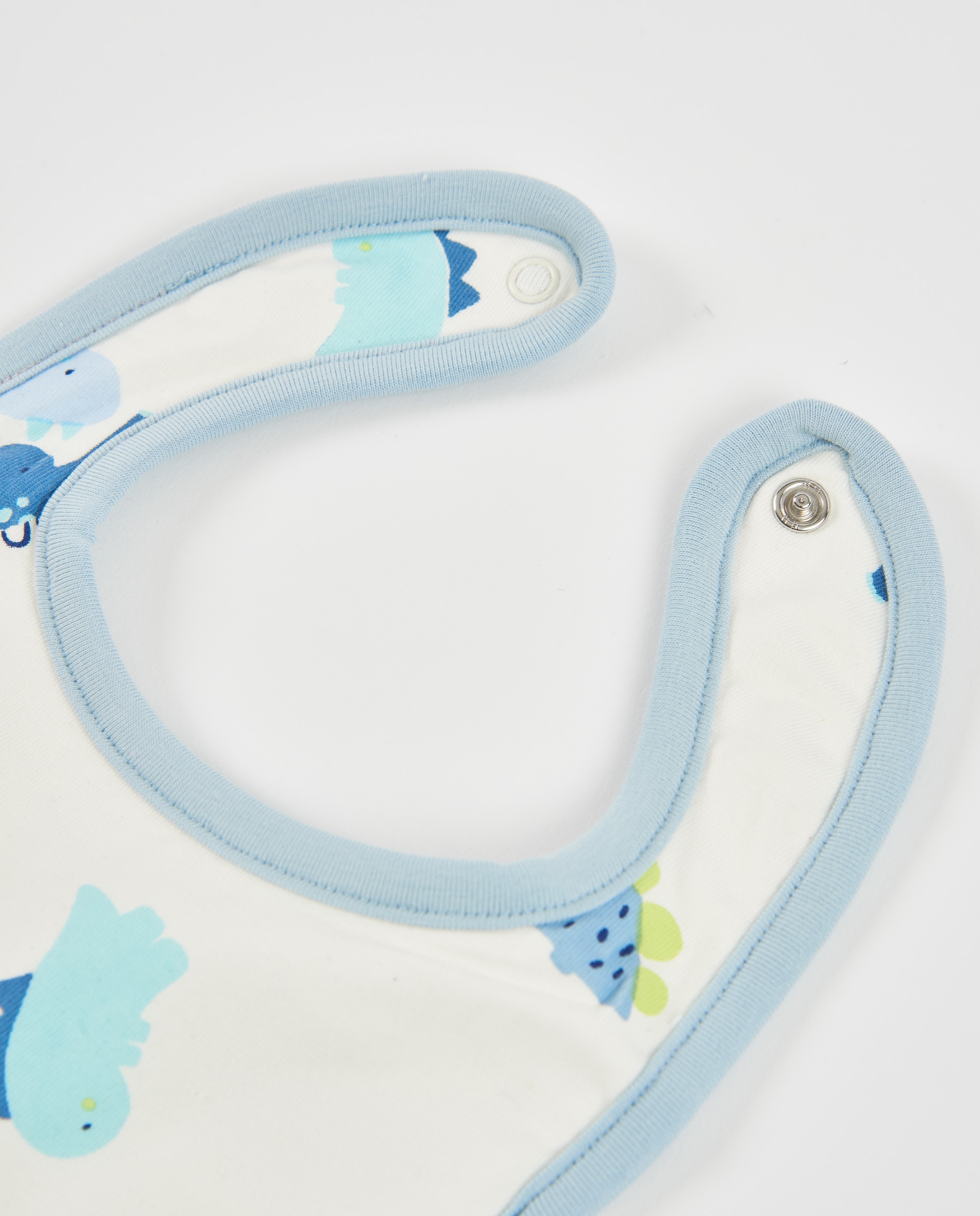 Pack de Babetes para Bebé de Algodão e Design Divertido Azul-claro-5