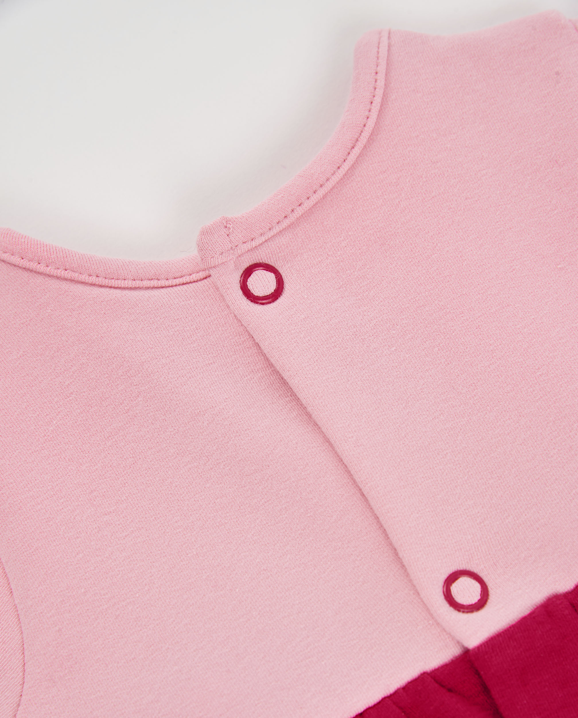 Vestido de Felpa para Bebé com Urso Bordado Bordeaux-4