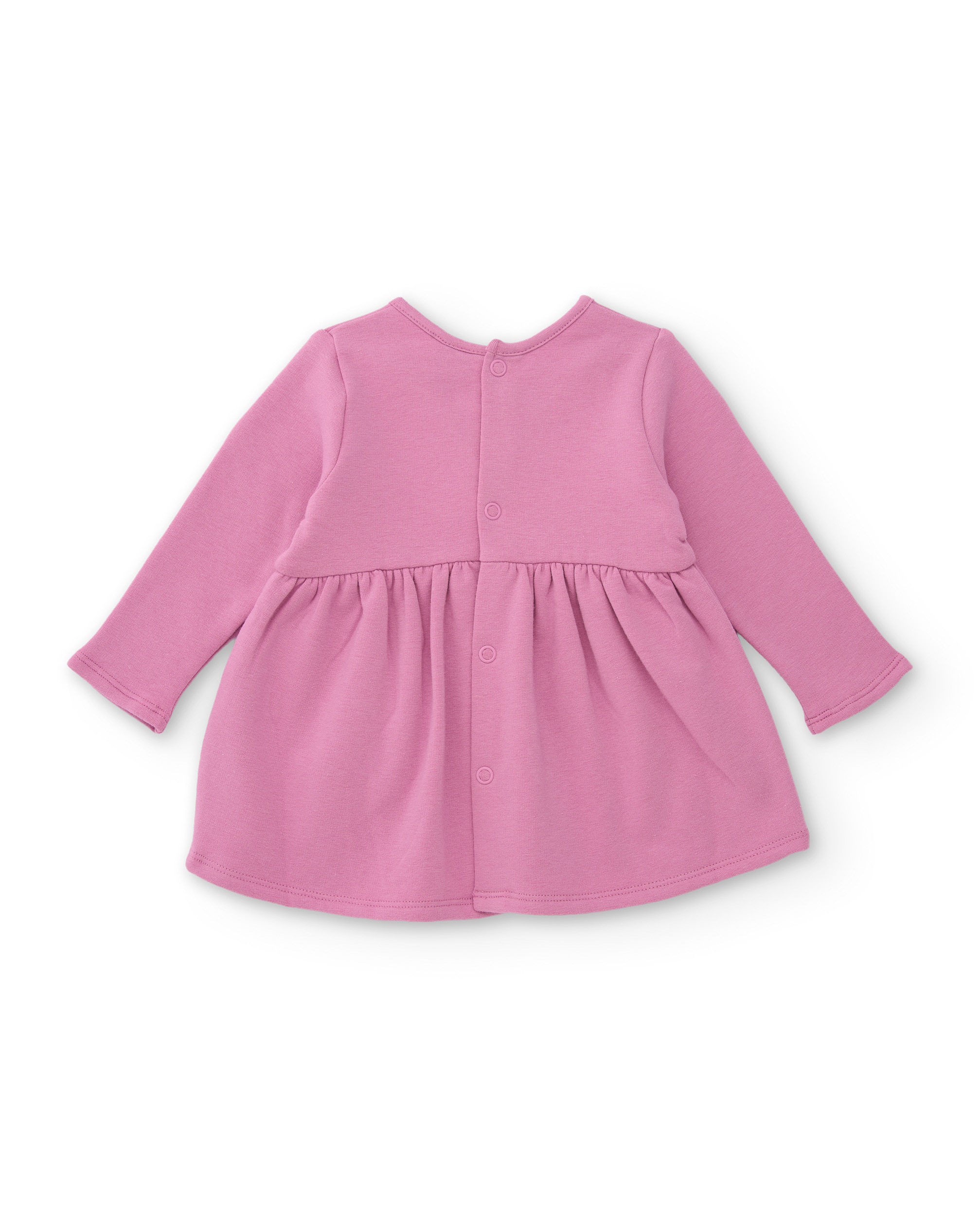 Vestido de Felpa para Bebé com Estampado de Animais Rosa-2