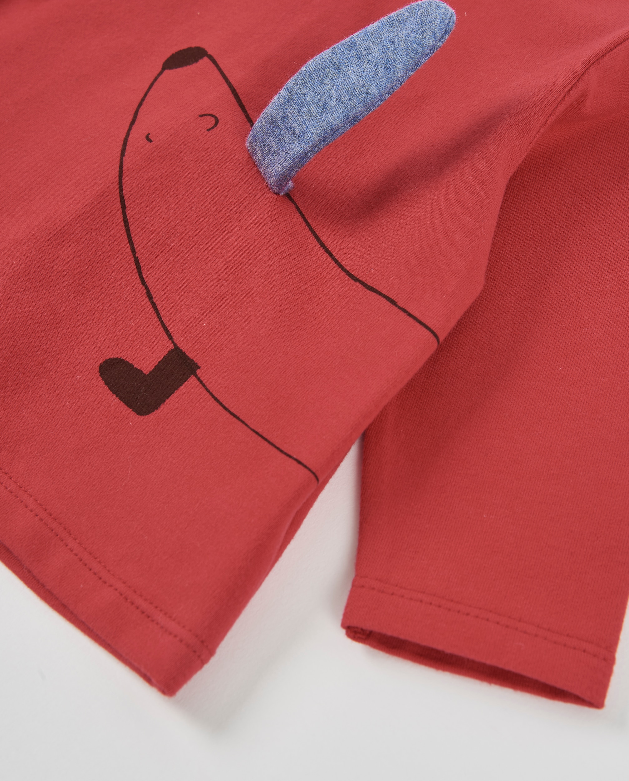 Conjunto de Felpa para Bebé com Ilustração de Cachorro Vermelho-7