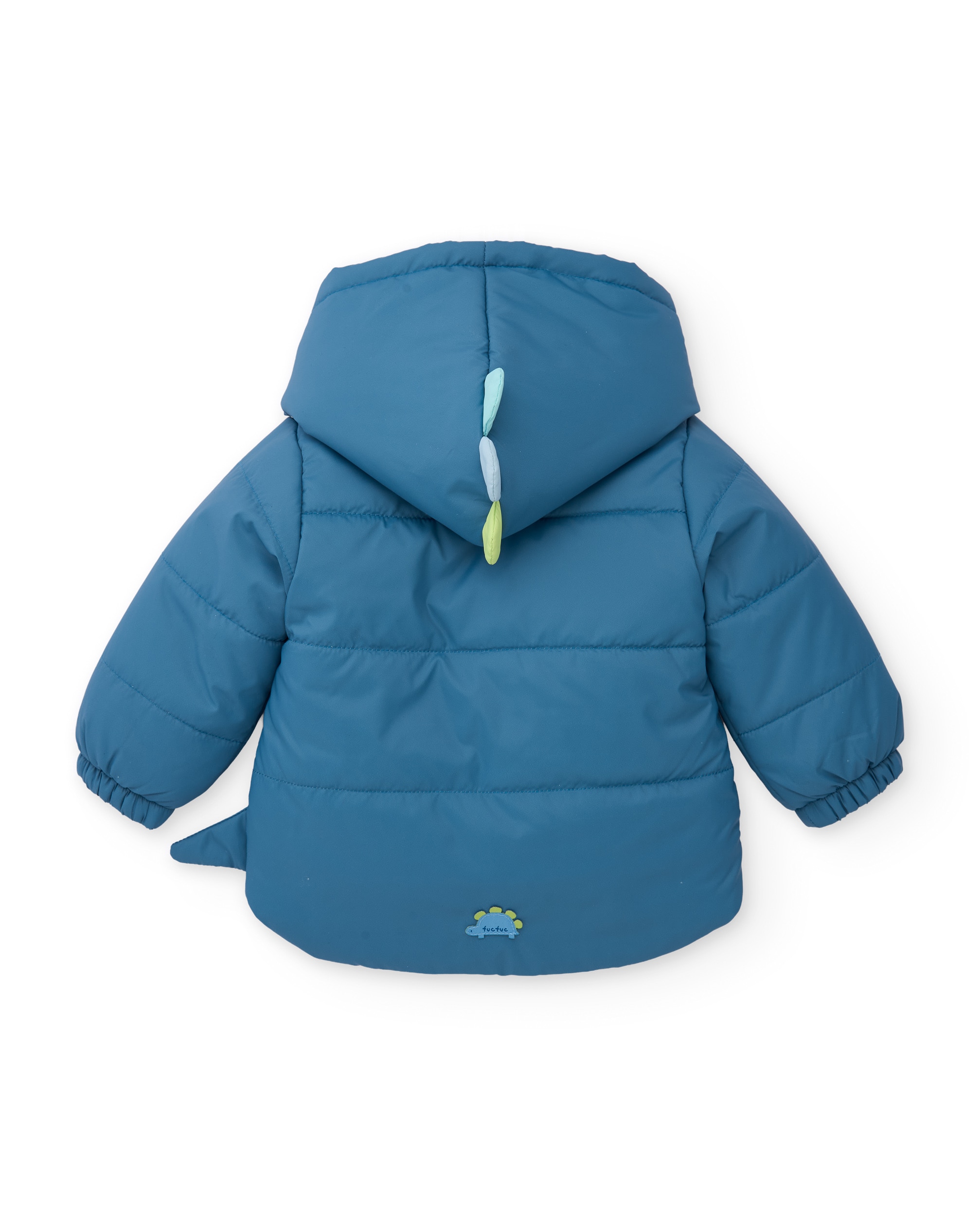 Sobretudo de Felpa para Bebé com Capuz Azul-2