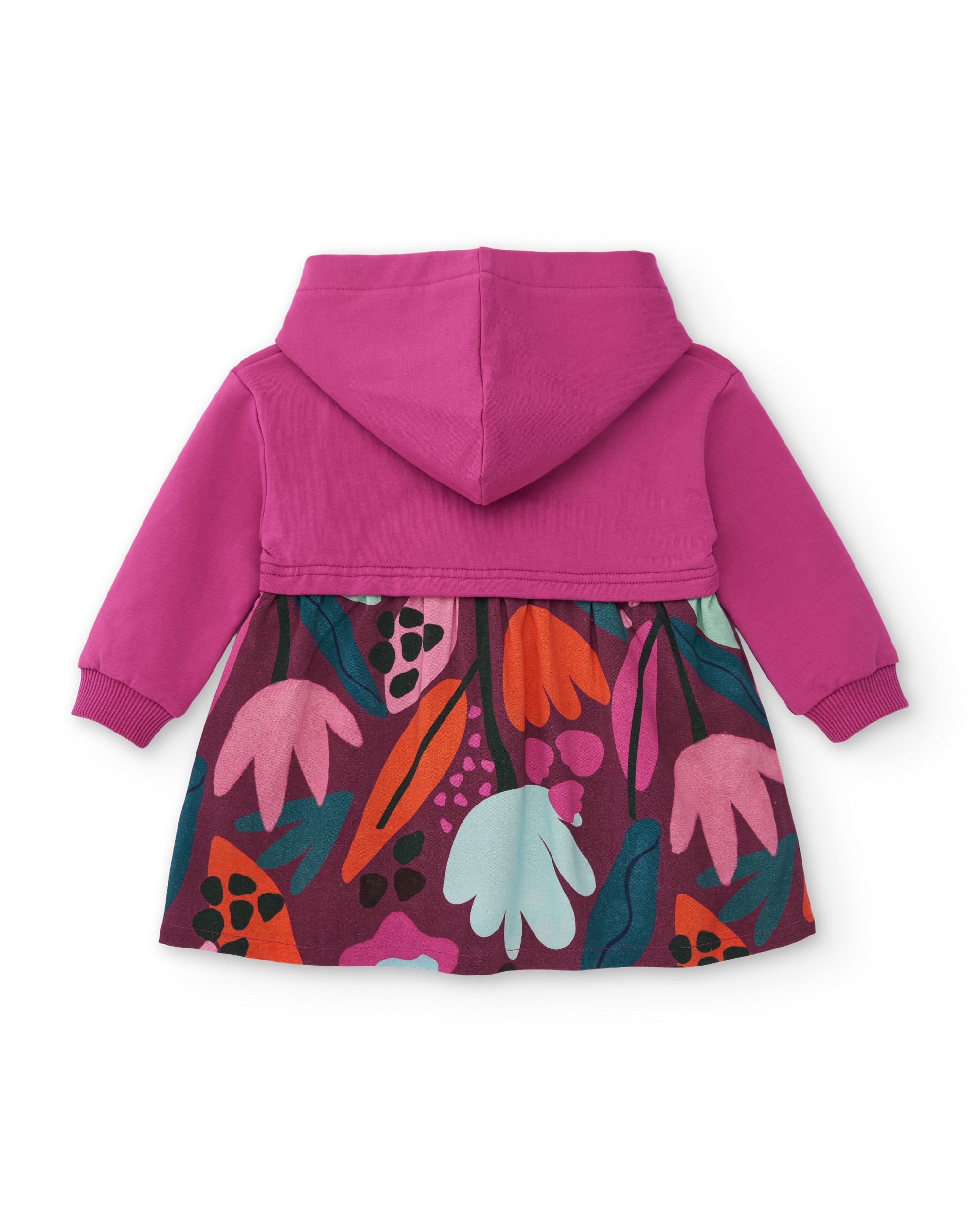 Vestido Infantil de Tecido Plano com Capuz e Estampado Floral Tuc tuc Violeta-2