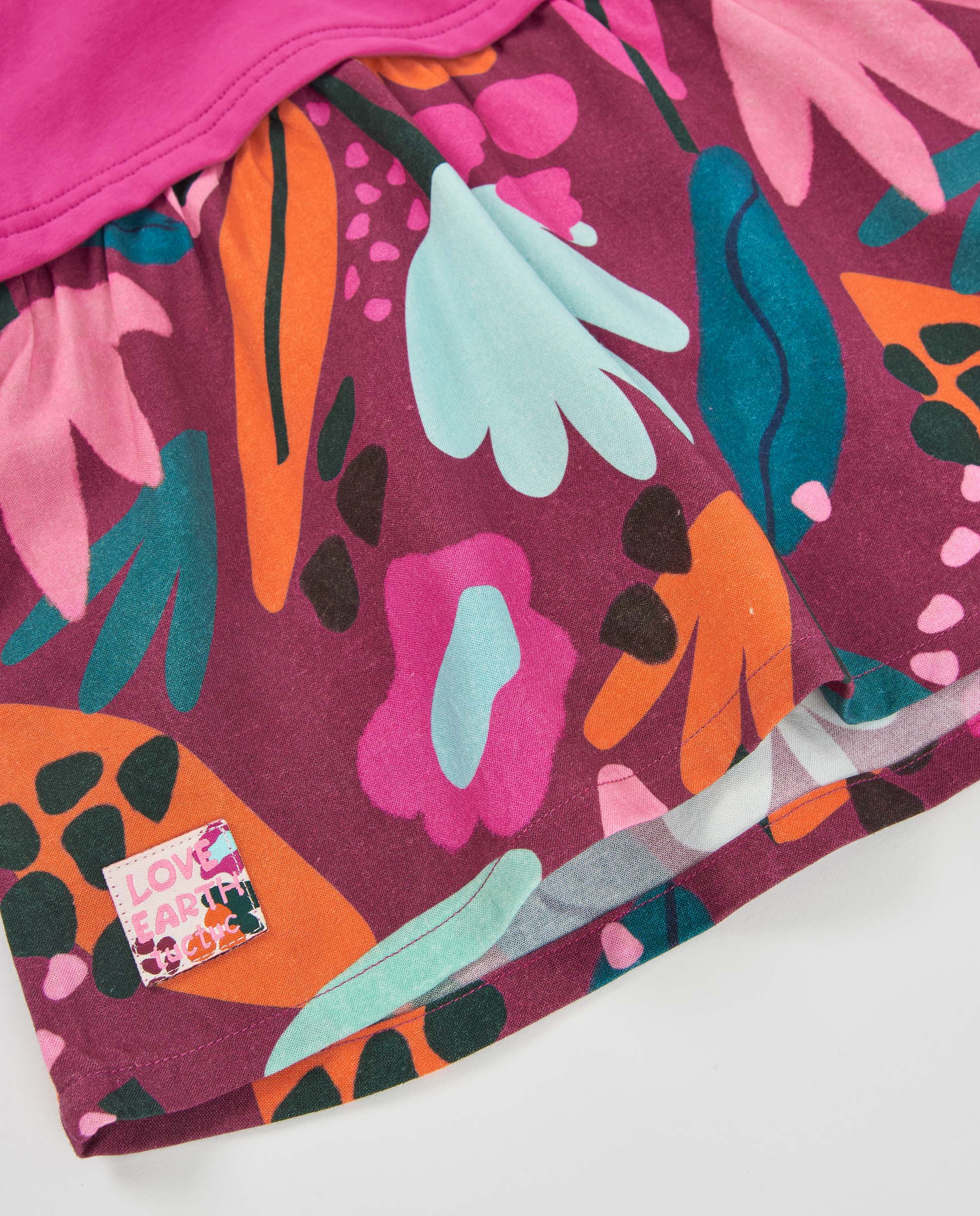 Vestido Infantil de Tecido Plano com Capuz e Estampado Floral Tuc tuc Violeta-4