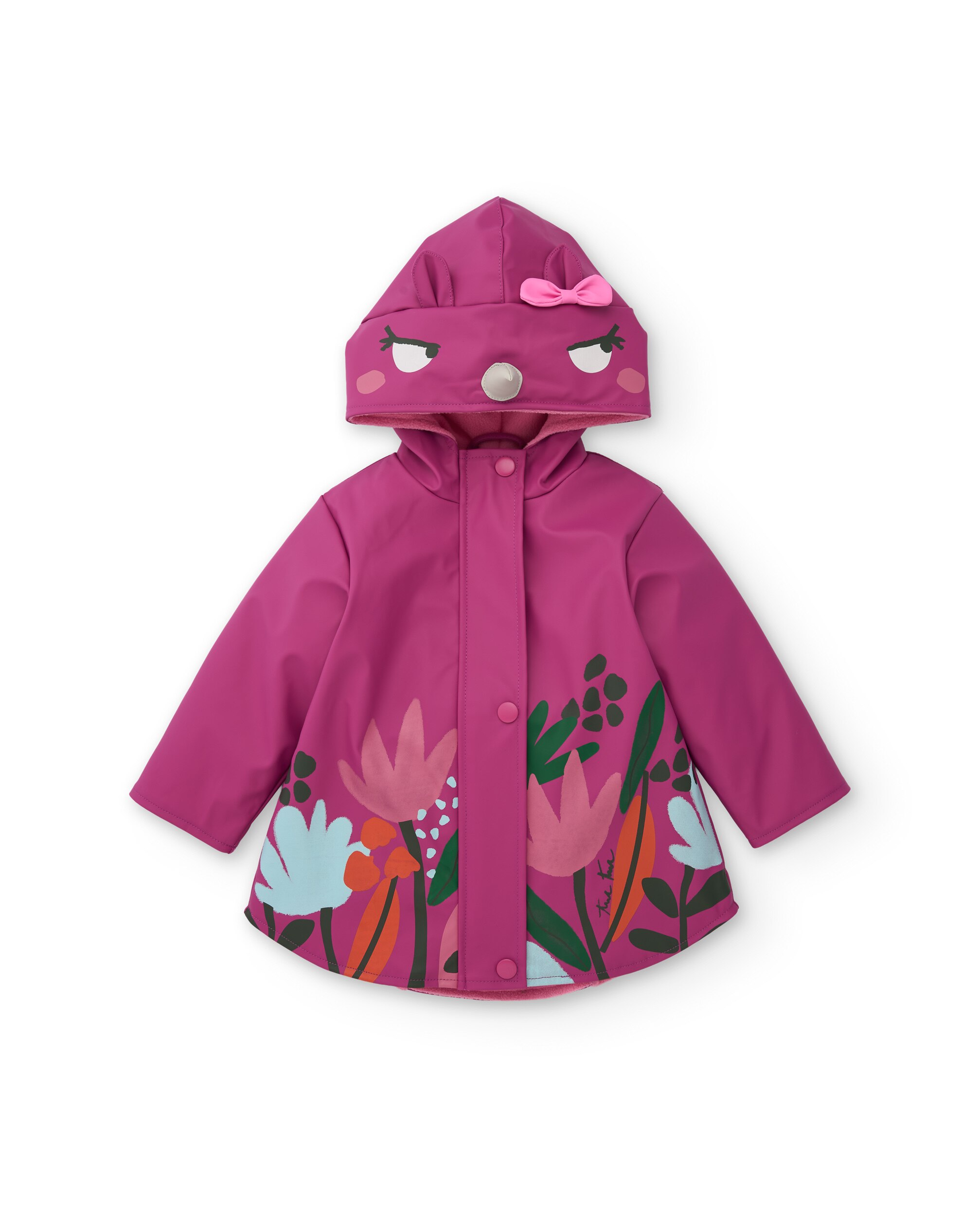 Impermeável Infantil com Estampado Floral e Acabamento Resistente Tuc tuc Violeta-3