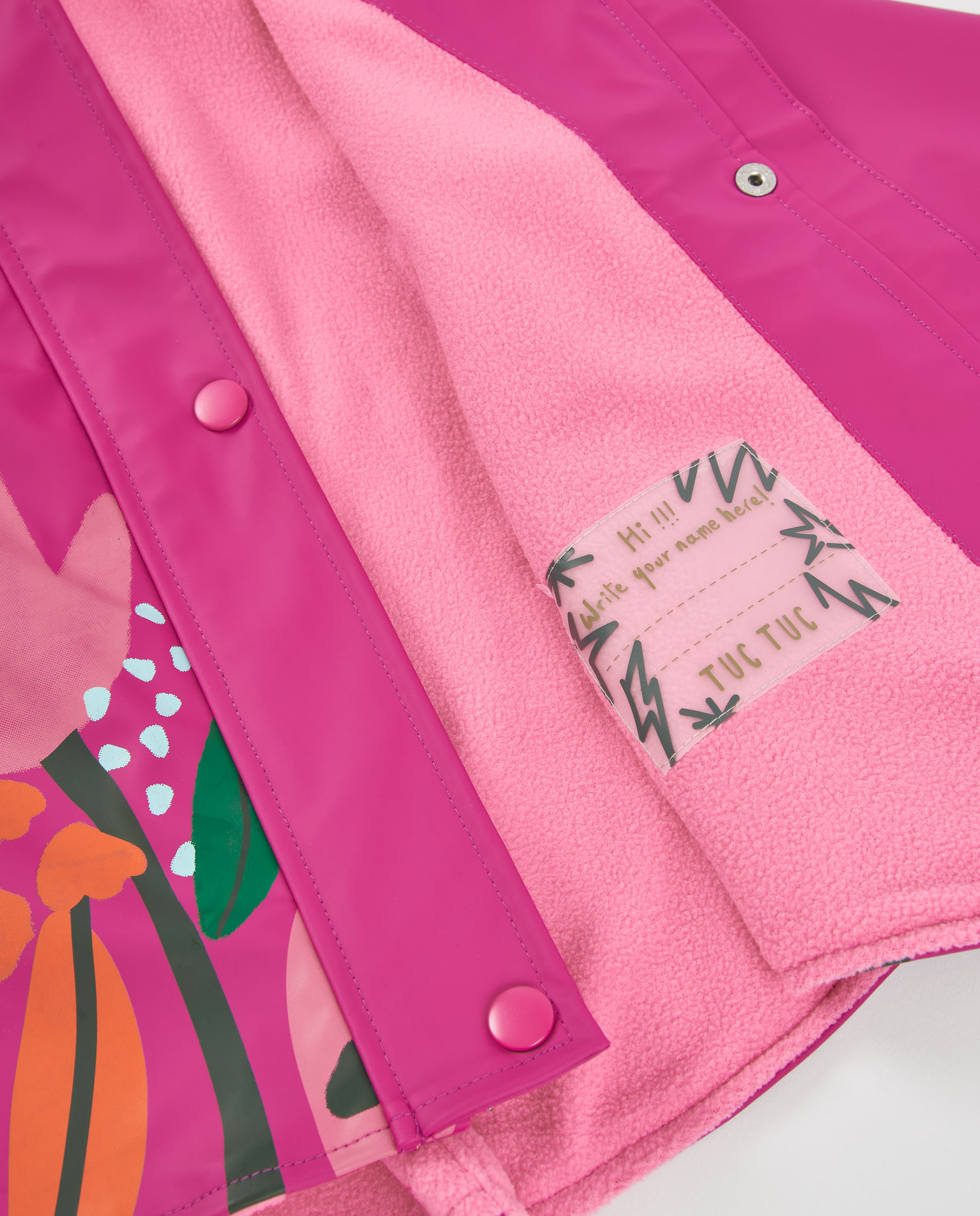 Impermeável Infantil com Estampado Floral e Acabamento Resistente Tuc tuc Violeta-6