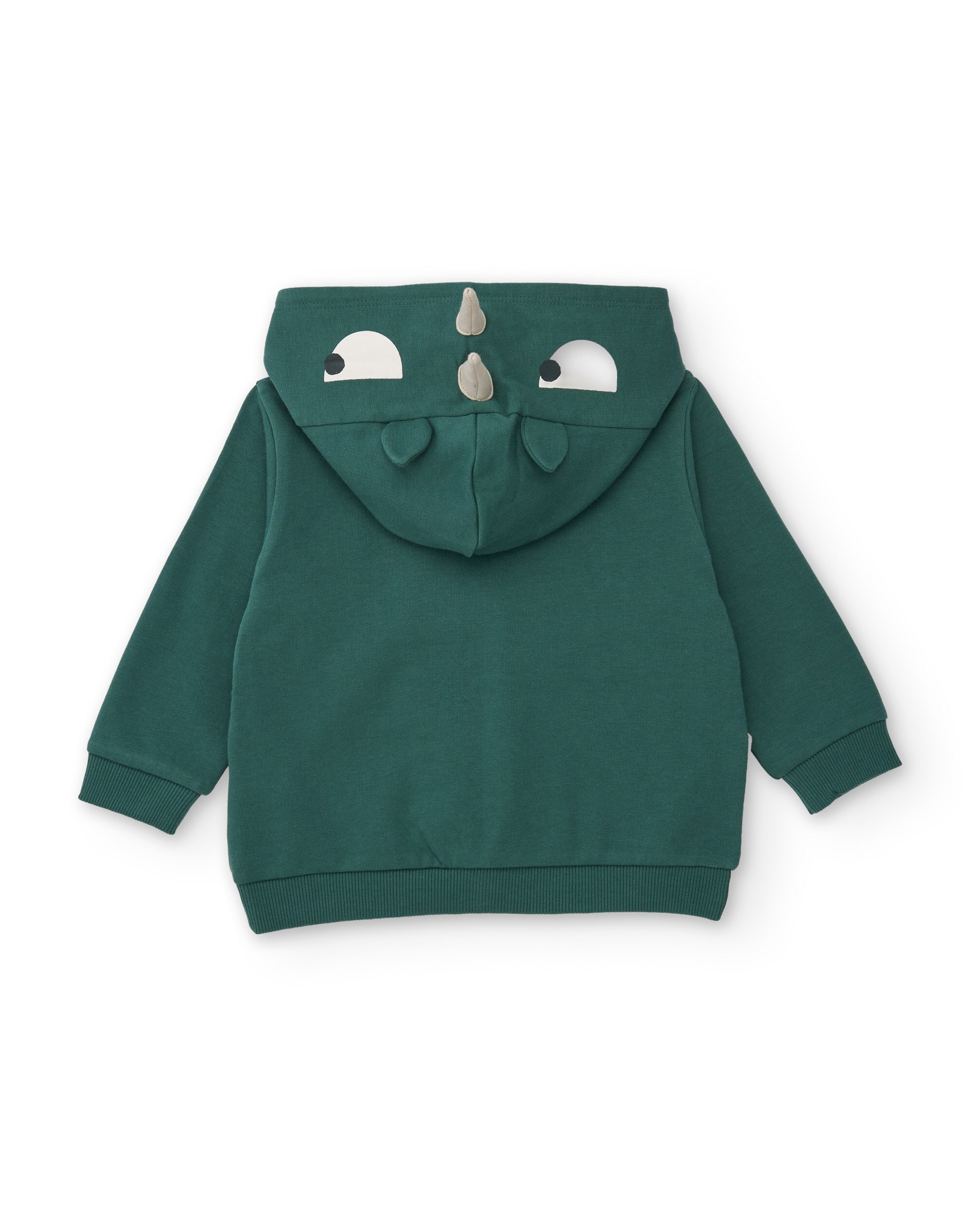 Sweatshirt Infantil de Felpa com Capuz e Design de Rinoceronte Verde-4
