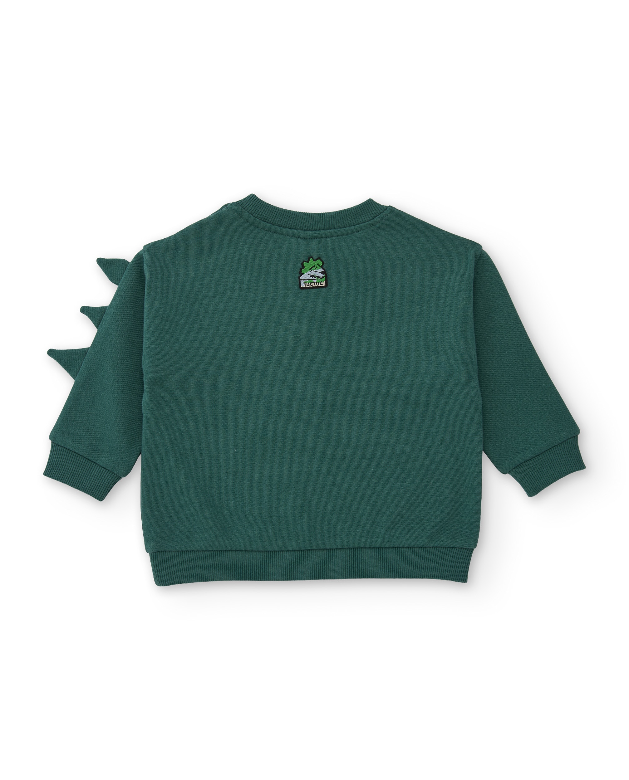 Sweatshirt Infantil de Felpa com Estampado de Rinoceronte Verde-3