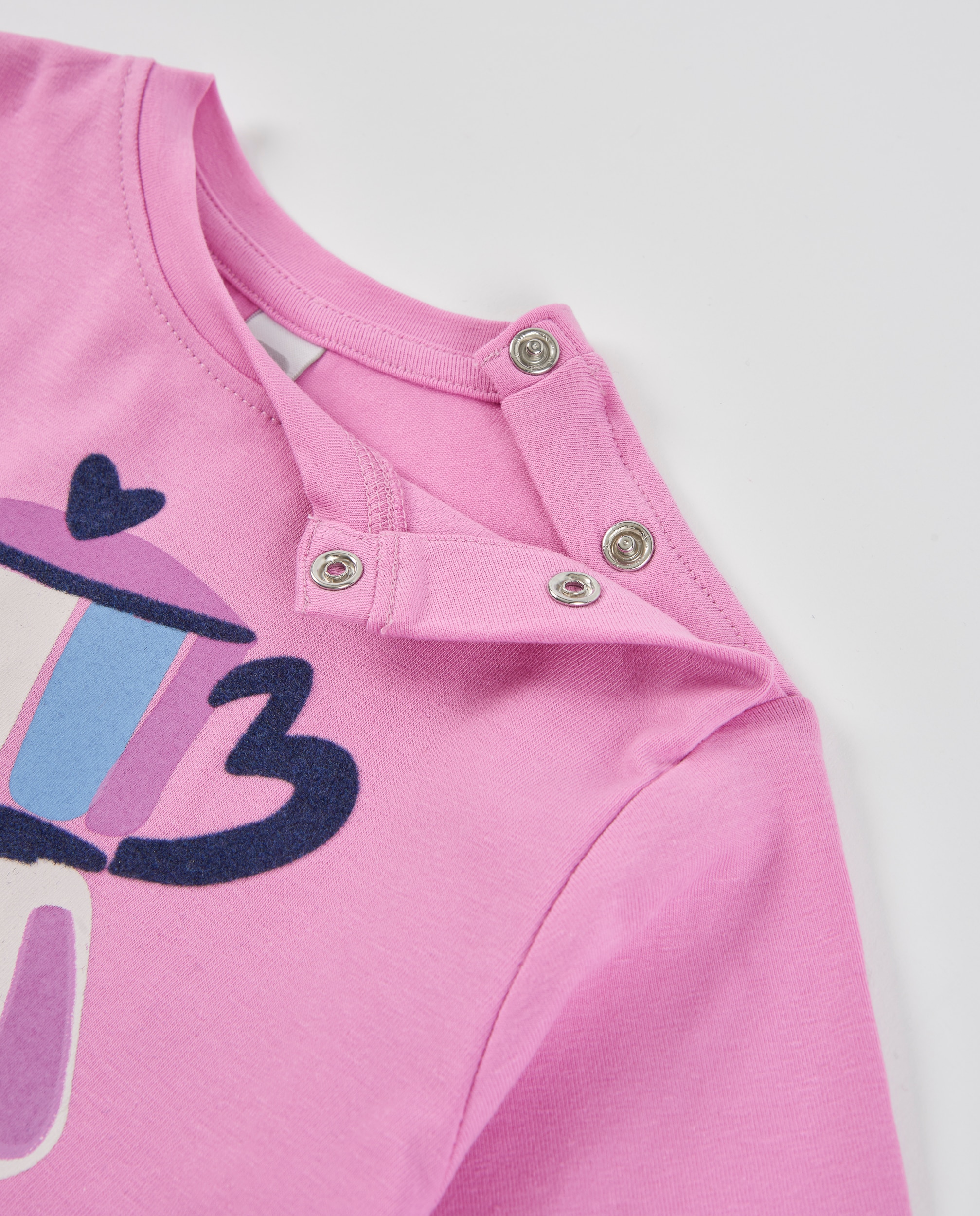 T-shirt Infantil de Malha com Manga Comprida e Estampado em Moka Rosa-4