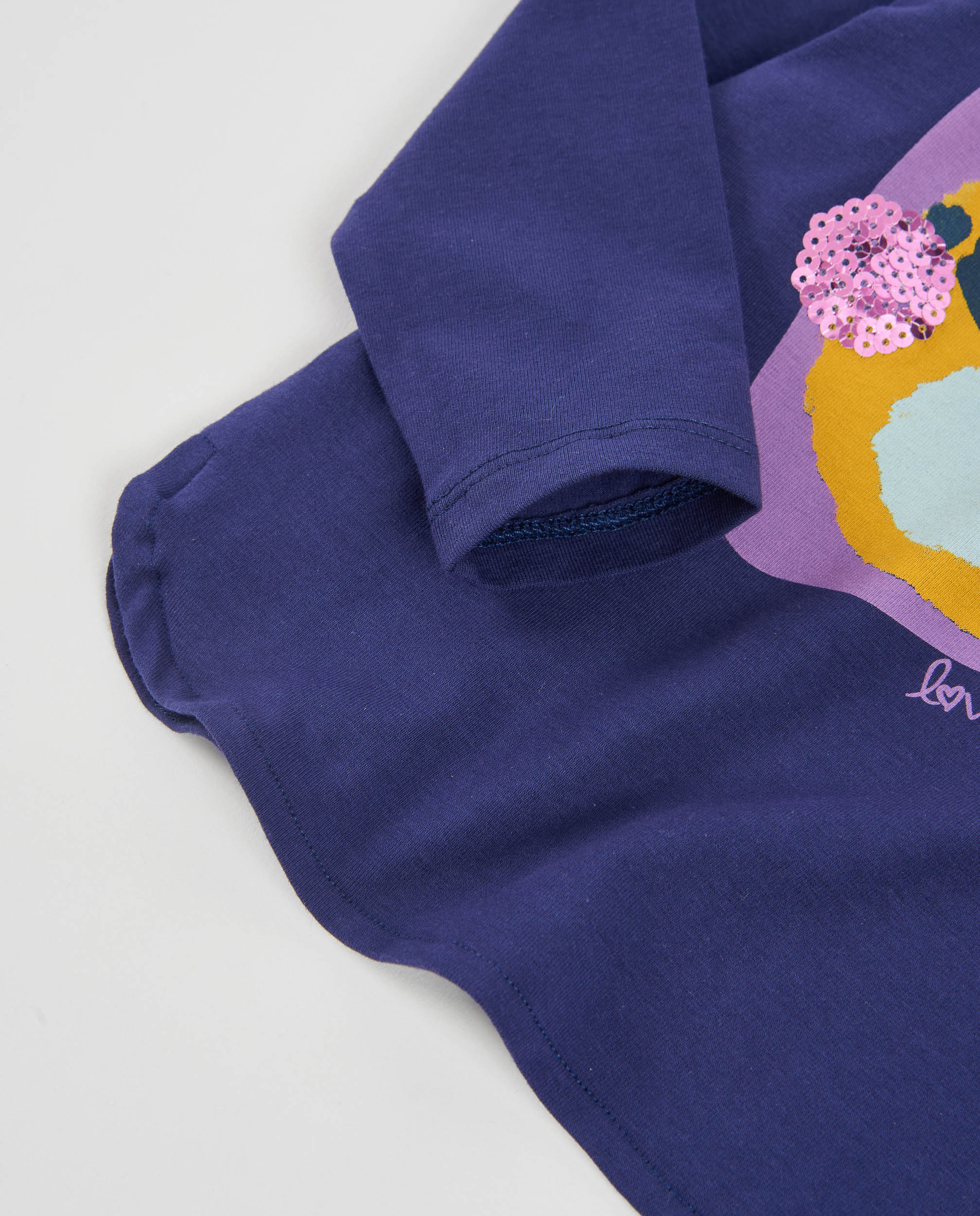T-shirt Infantil de Malha com Apliques Animados e Manga Comprida Tuc tuc Azul-marinho-4