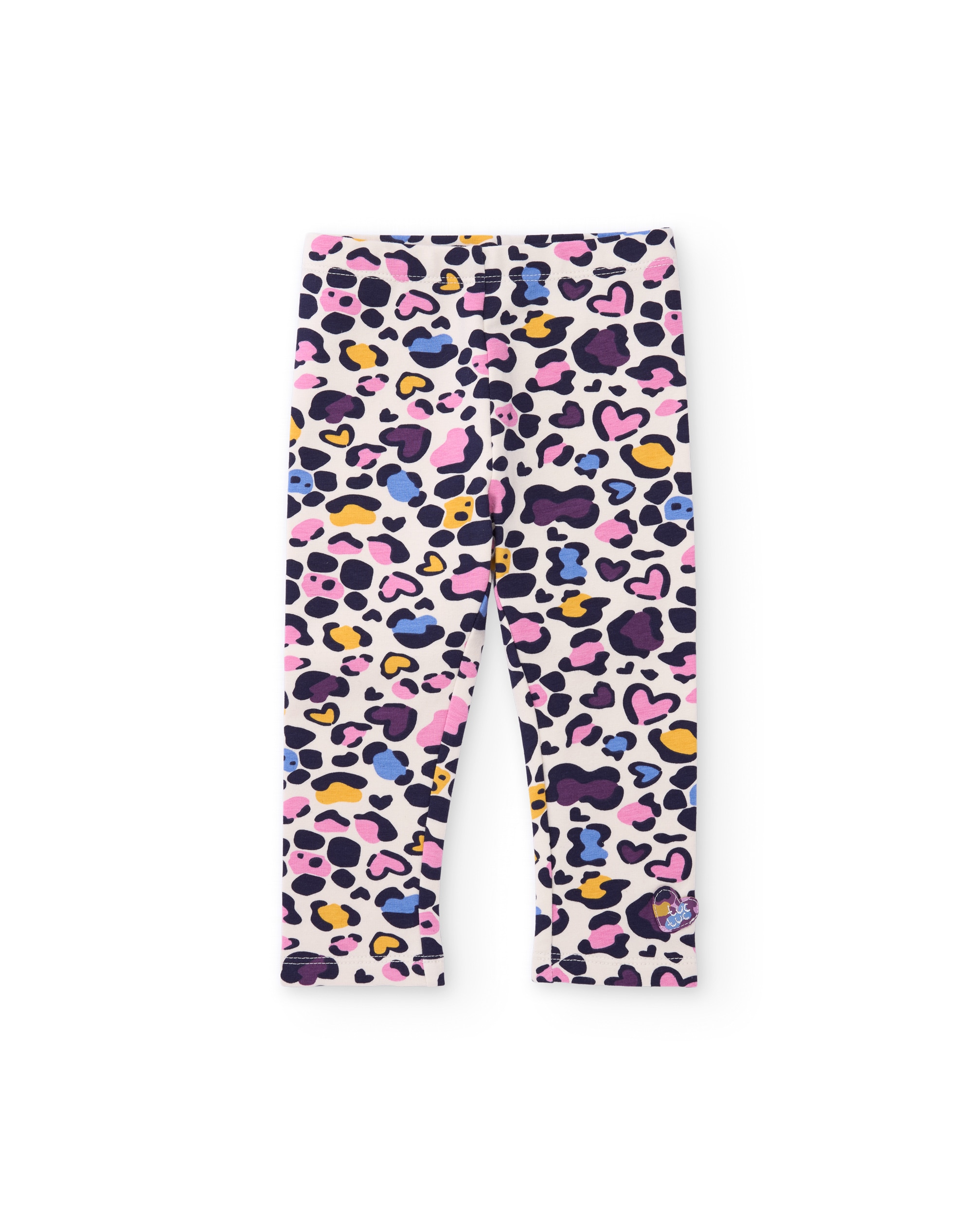Leggings Infantil de Felpa com Estampado Animal Print e Tecido Confortável Cru-2