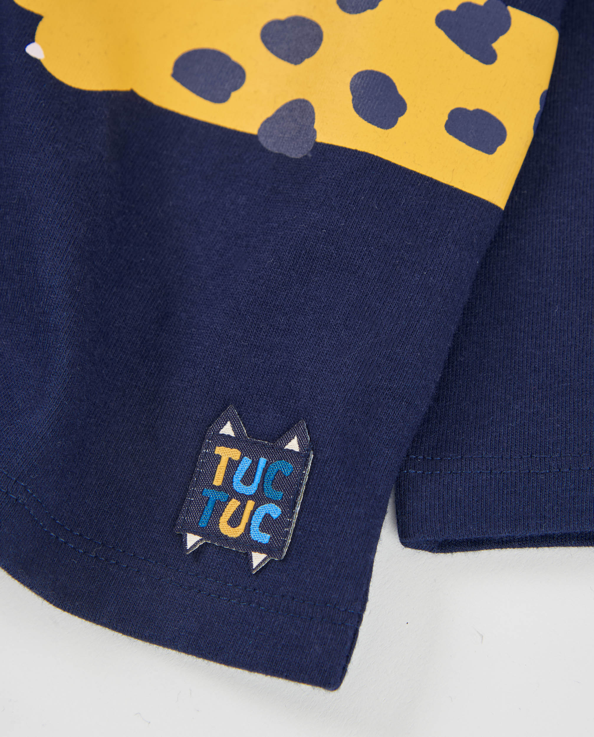 T-shirt Infantil de Malha com Manga Comprida e Estampado Original Azul-marinho-4