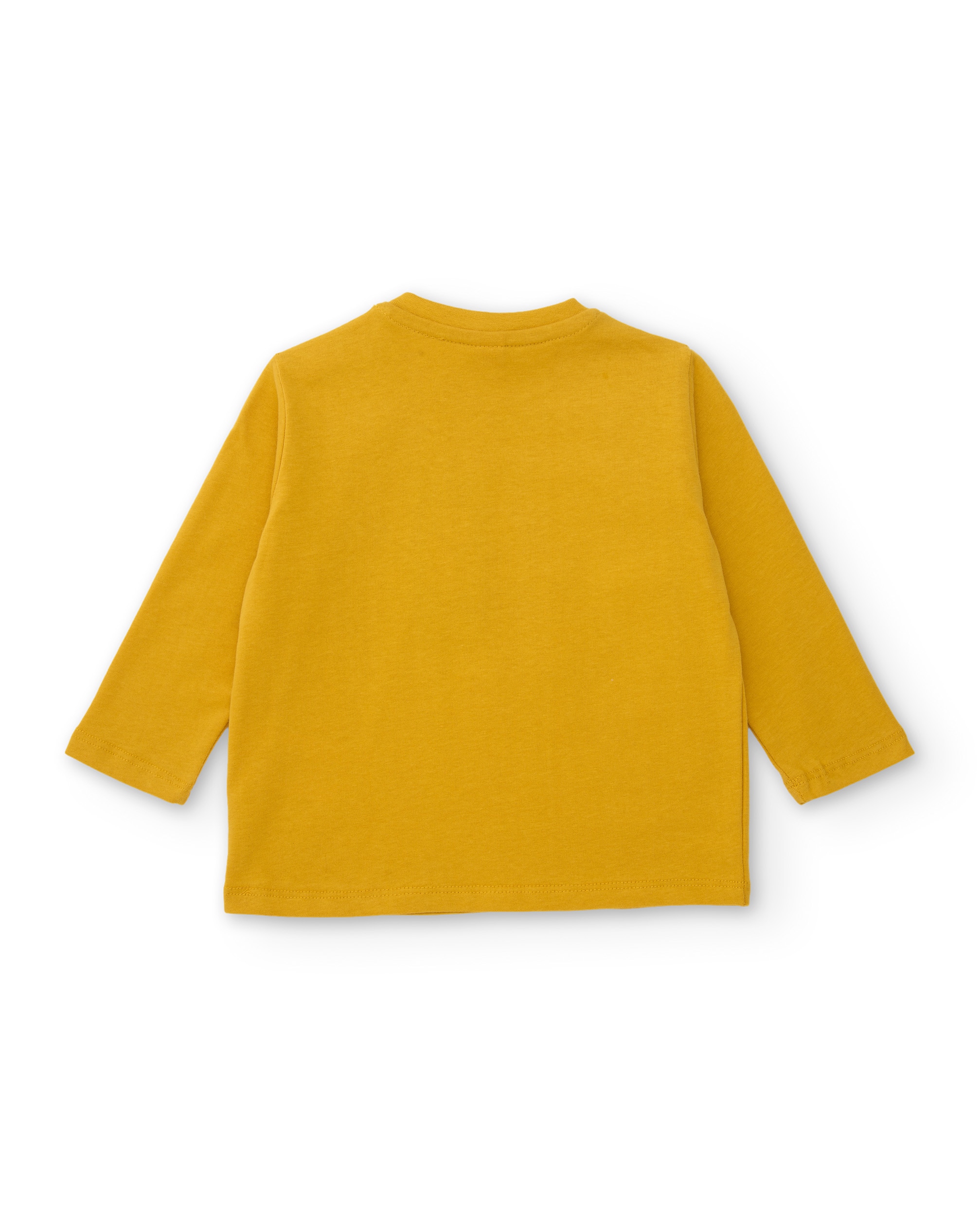 T-shirt Infantil de Malha com Print de Tigre e Manga Comprida Tuc tuc Amarelo-2