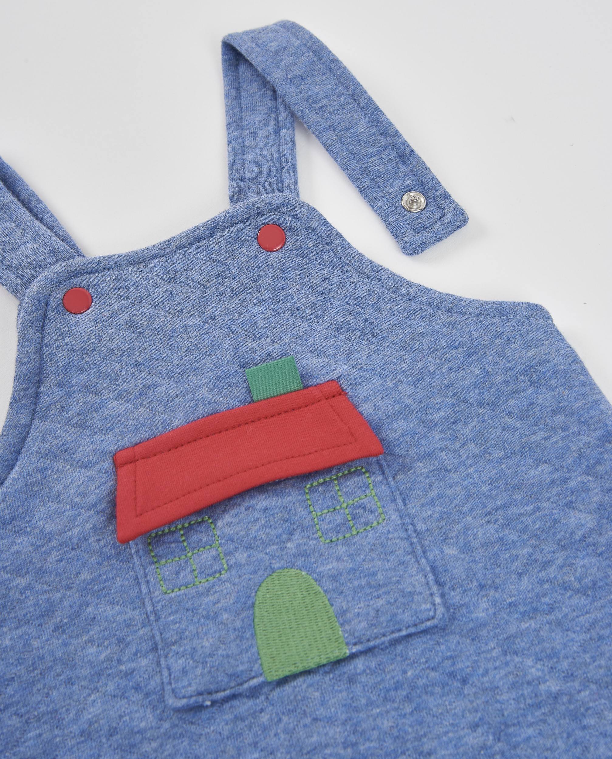 Conjunto de Felpa para Bebé com T-shirt Azul-7