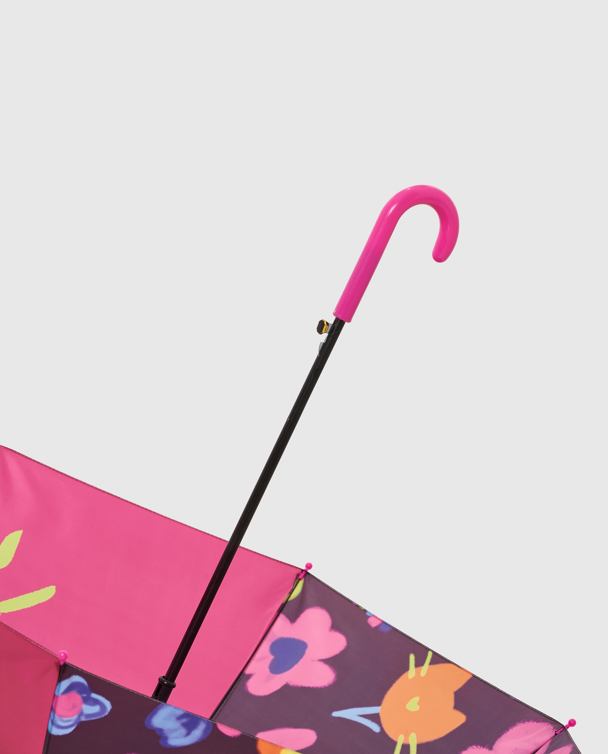 Guarda-chuva Infantil com Estampado Floral e Abertura Automática Multicolor-5