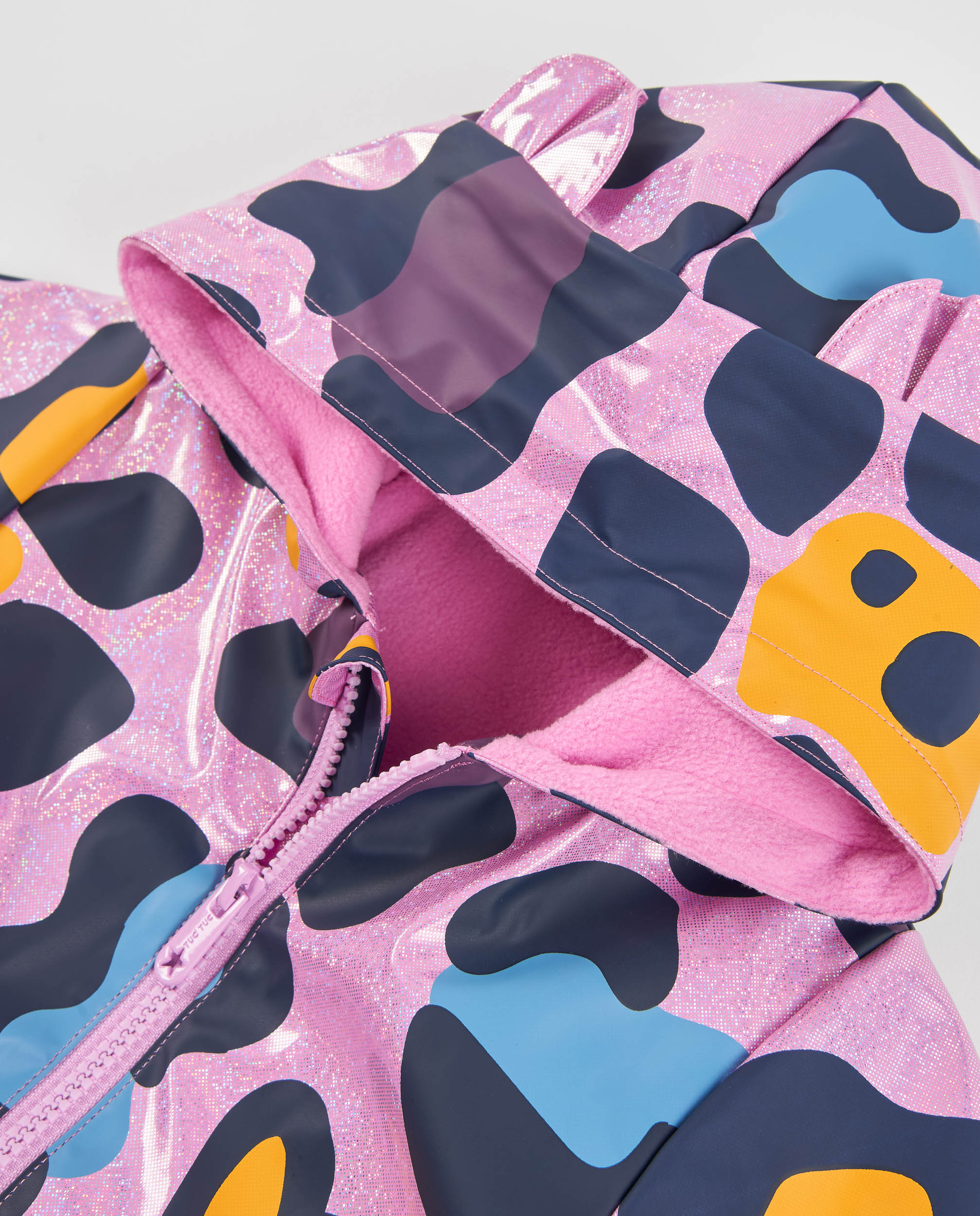 Impermeável Infantil com Estampado Animal Print e Capuz Tuc tuc Rosa-4