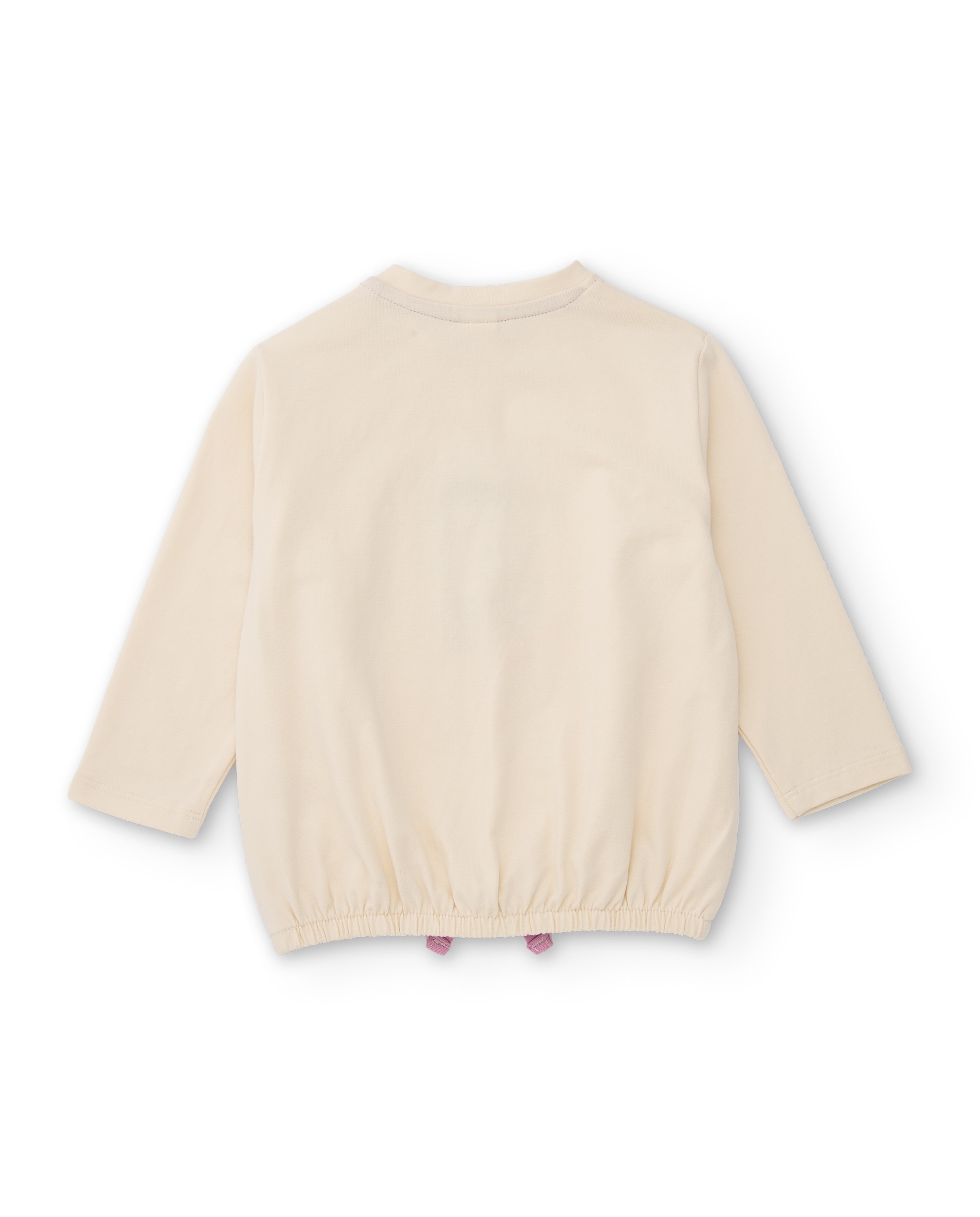 T-shirt Infantil de Malha com Desenho Leopardo e Detalhe de Laço Cru-2