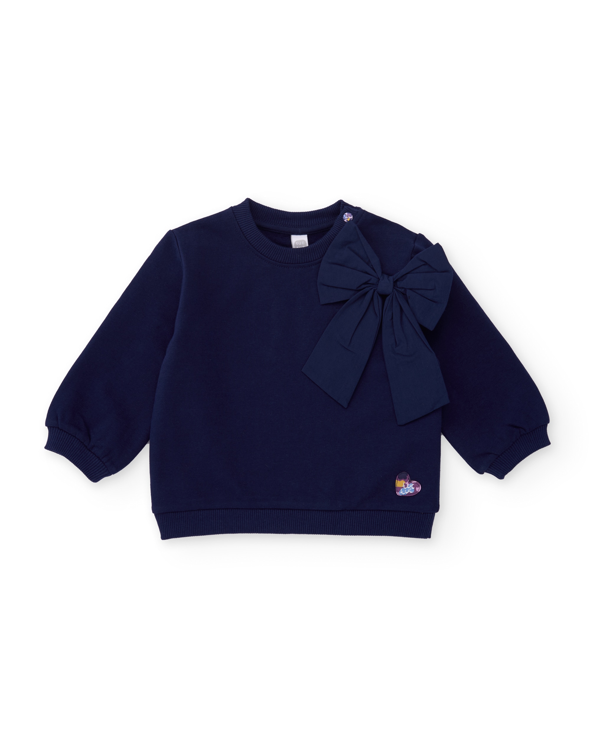 Imagem 0 de Sweatshirt Infantil de Felpa com Detalhe de Grande Laço e Tacto Suave
