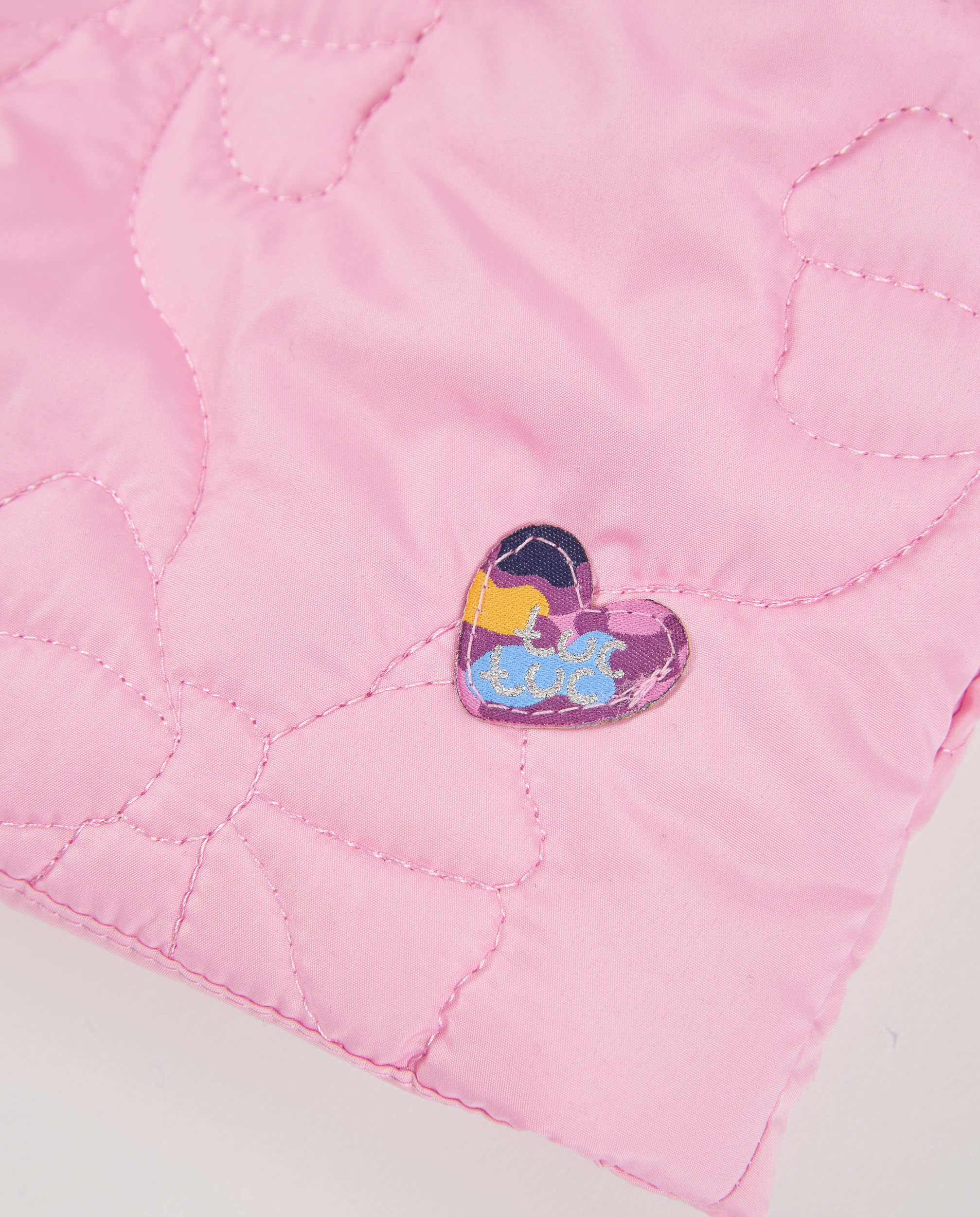 Sobretudo Infantil Acolchoado com Design de Laço e Isolamento Térmico Rosa-4