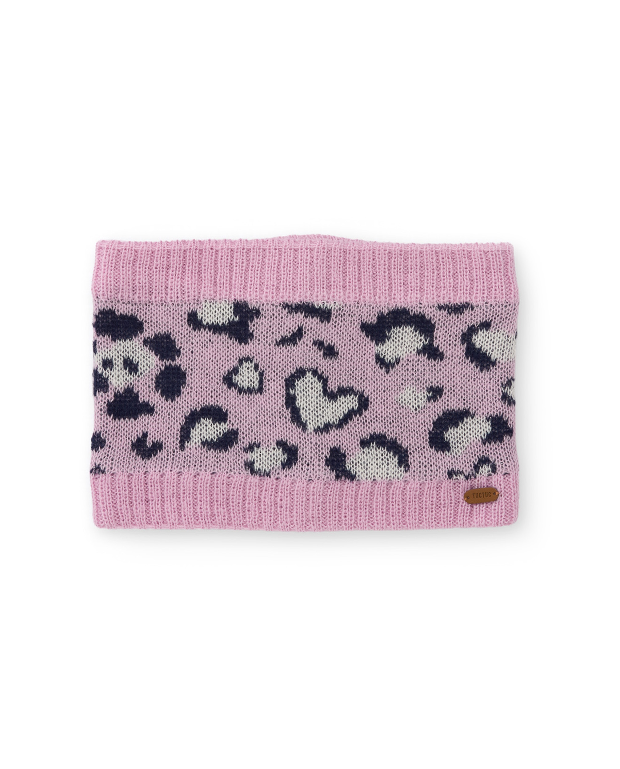 Imagem 0 de Gola Infantil de Tricô com Estampado Animal Print e Tacto Suave