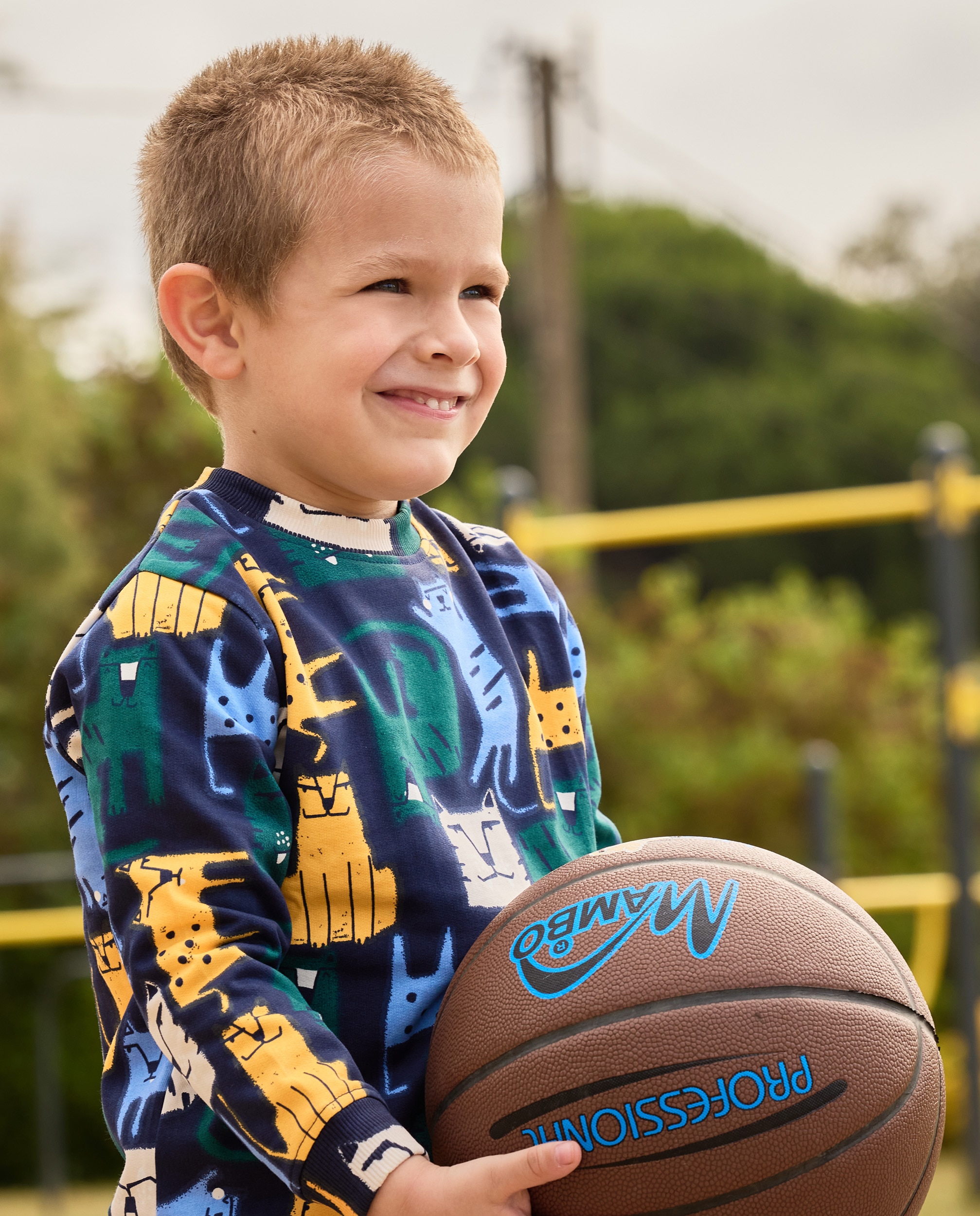 Imagem 0 de Sweatshirt Infantil de Felpa com Estampado de Tigres e Cores Vivas
