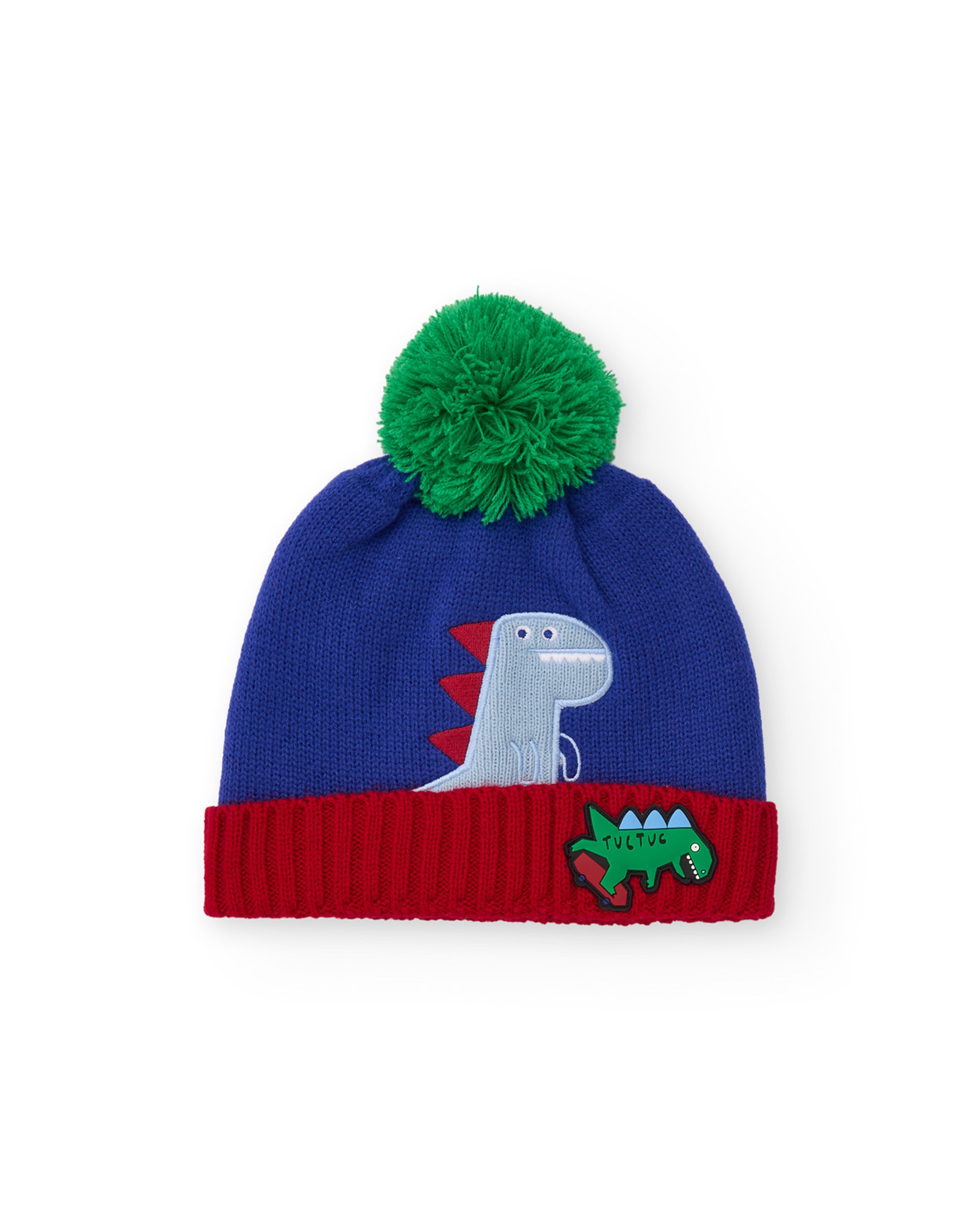 Imagem 0 de Chapéu Infantil de Tricô com Pompom e Design de Dinossauro