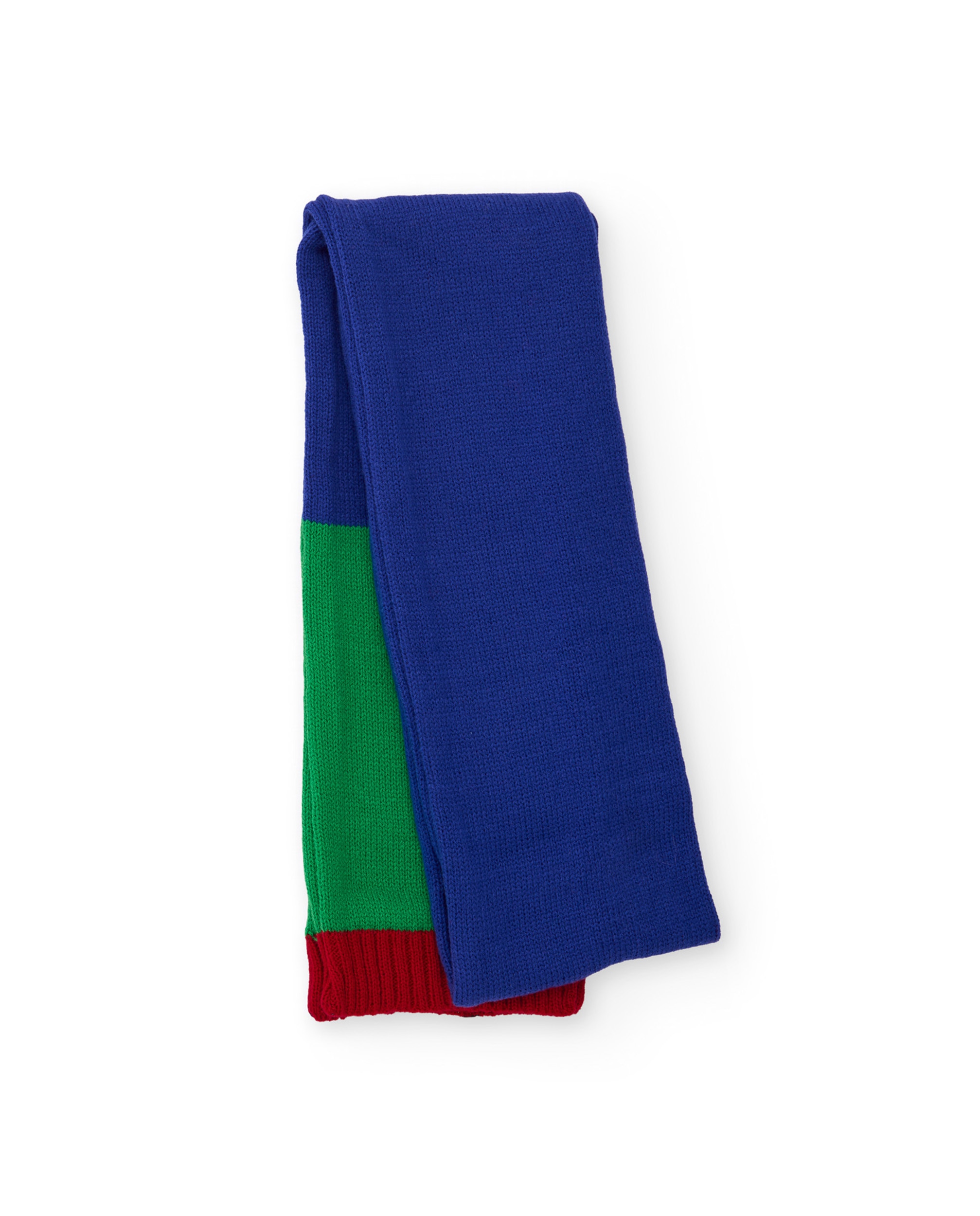 Cachecol Infantil de Tricô com Design de Dinossauro e Cores em Contraste Azul-2