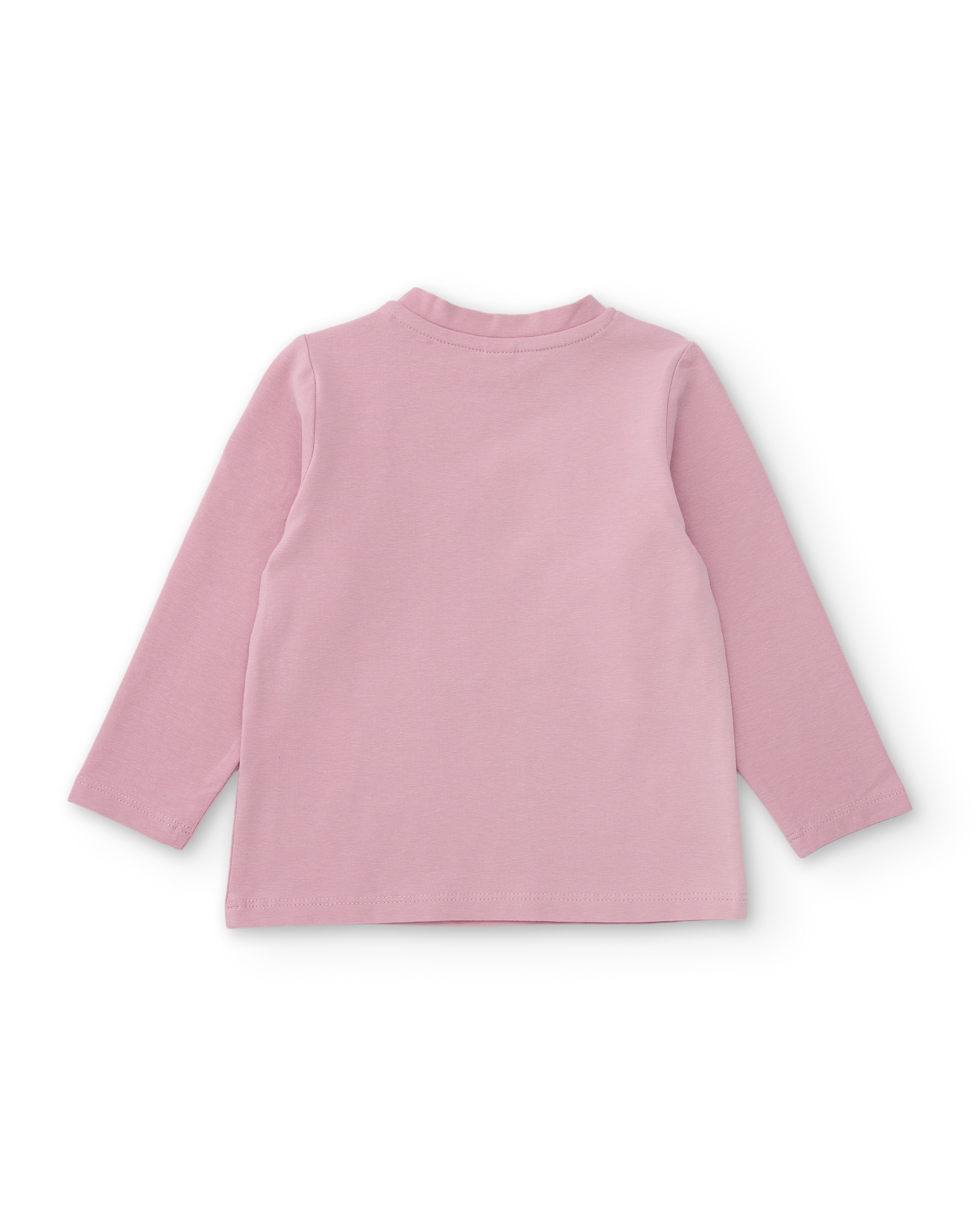 T-shirt Infantil de Malha com Manga Comprida e Gráfico Panda Rosa-2