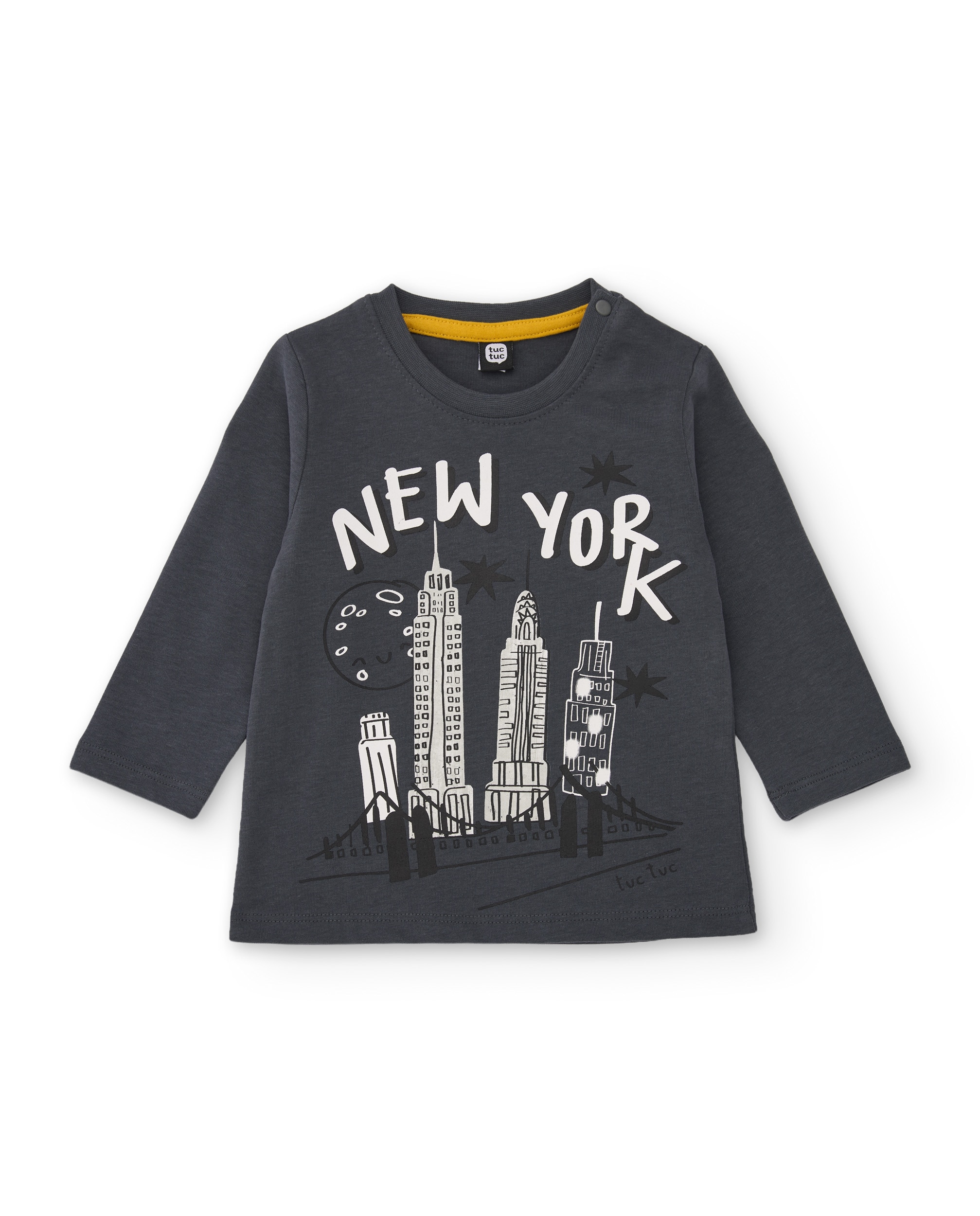 Imagem 0 de T-shirt Infantil de Malha com Estampado de Cidade