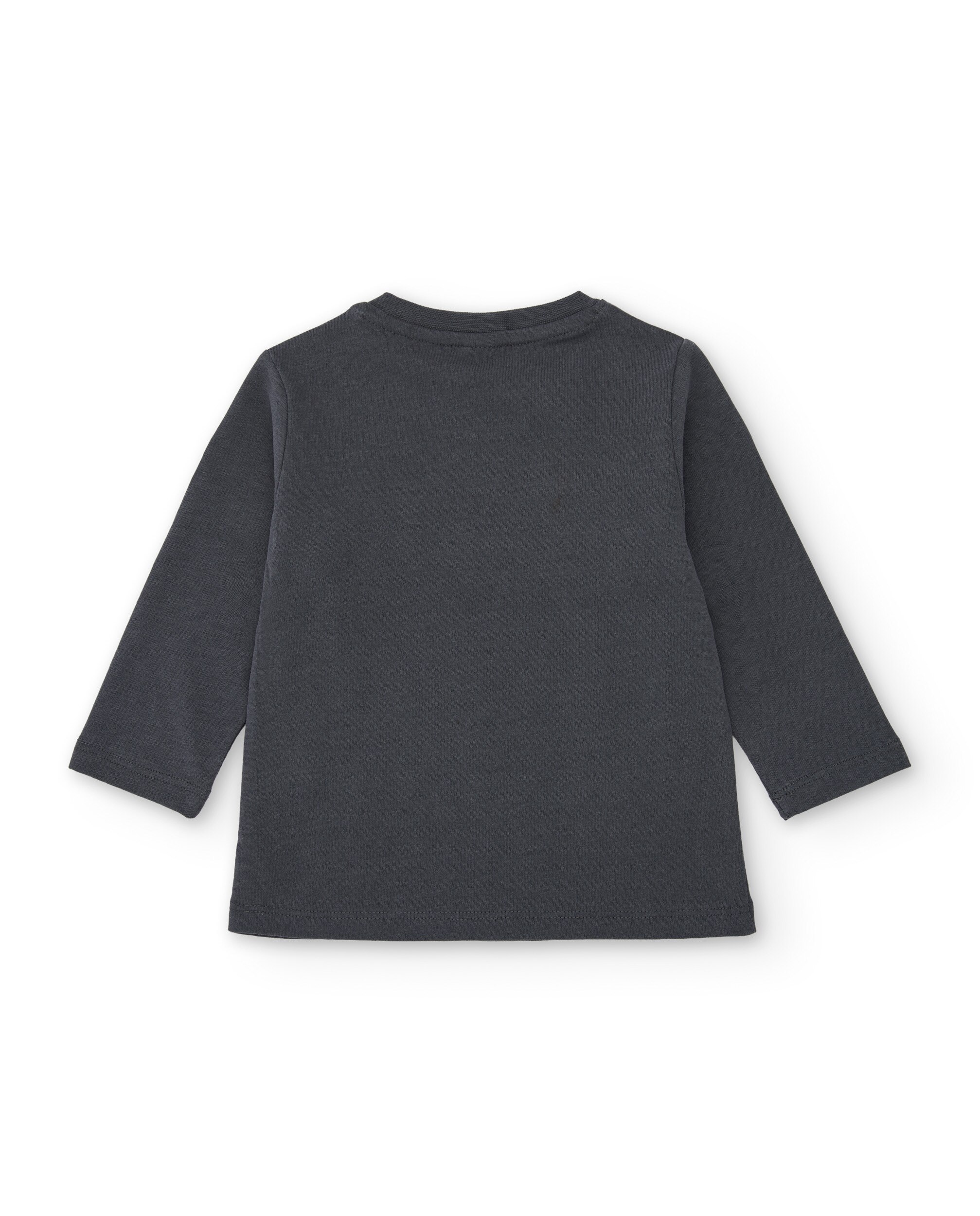 T-shirt Infantil de Malha com Estampado de Cidade Tuc tuc Cinzento-escuro-2
