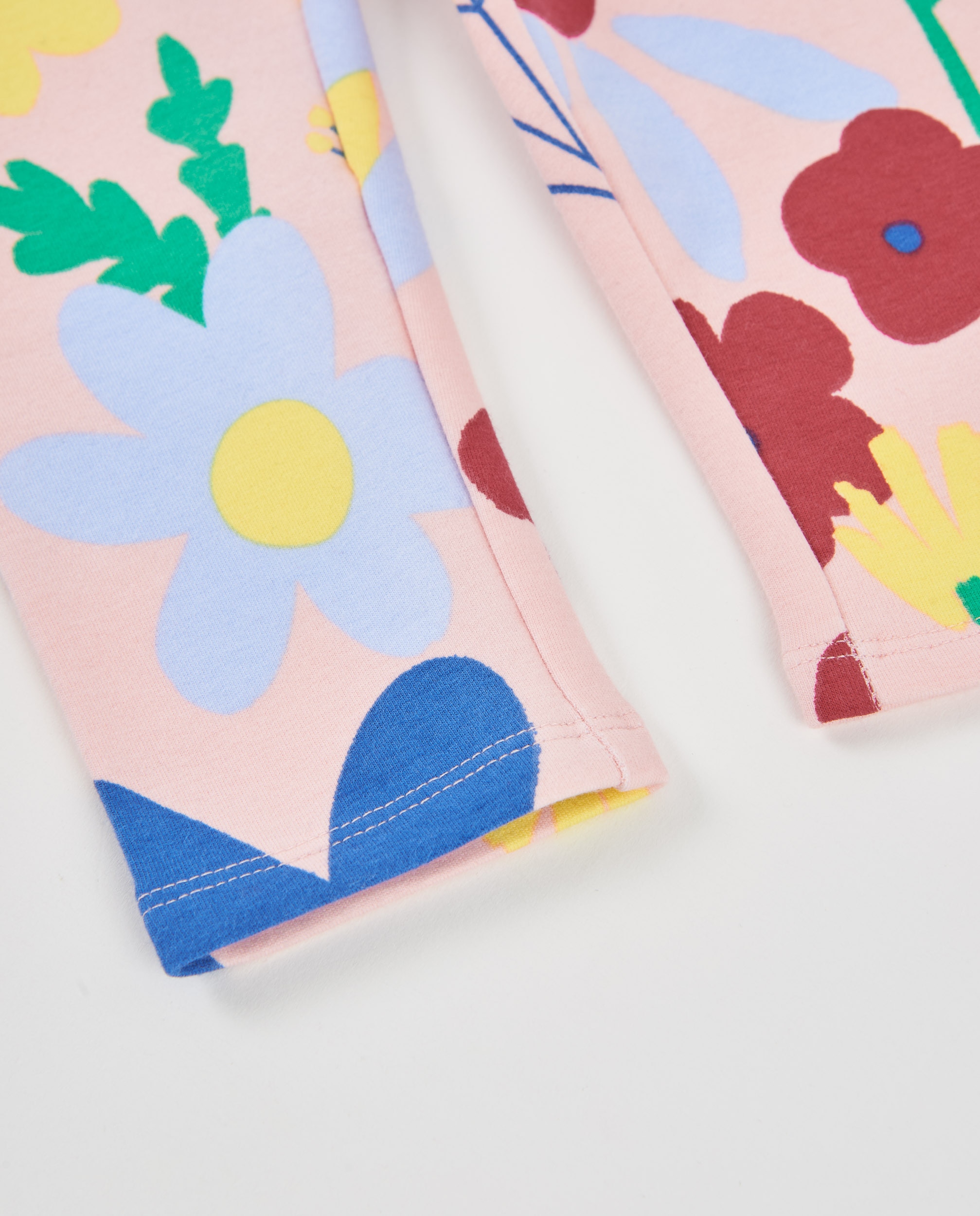 Leggings Infantil de Felpa com Estampado Floral e Tecido Elástico Rosa-claro-4