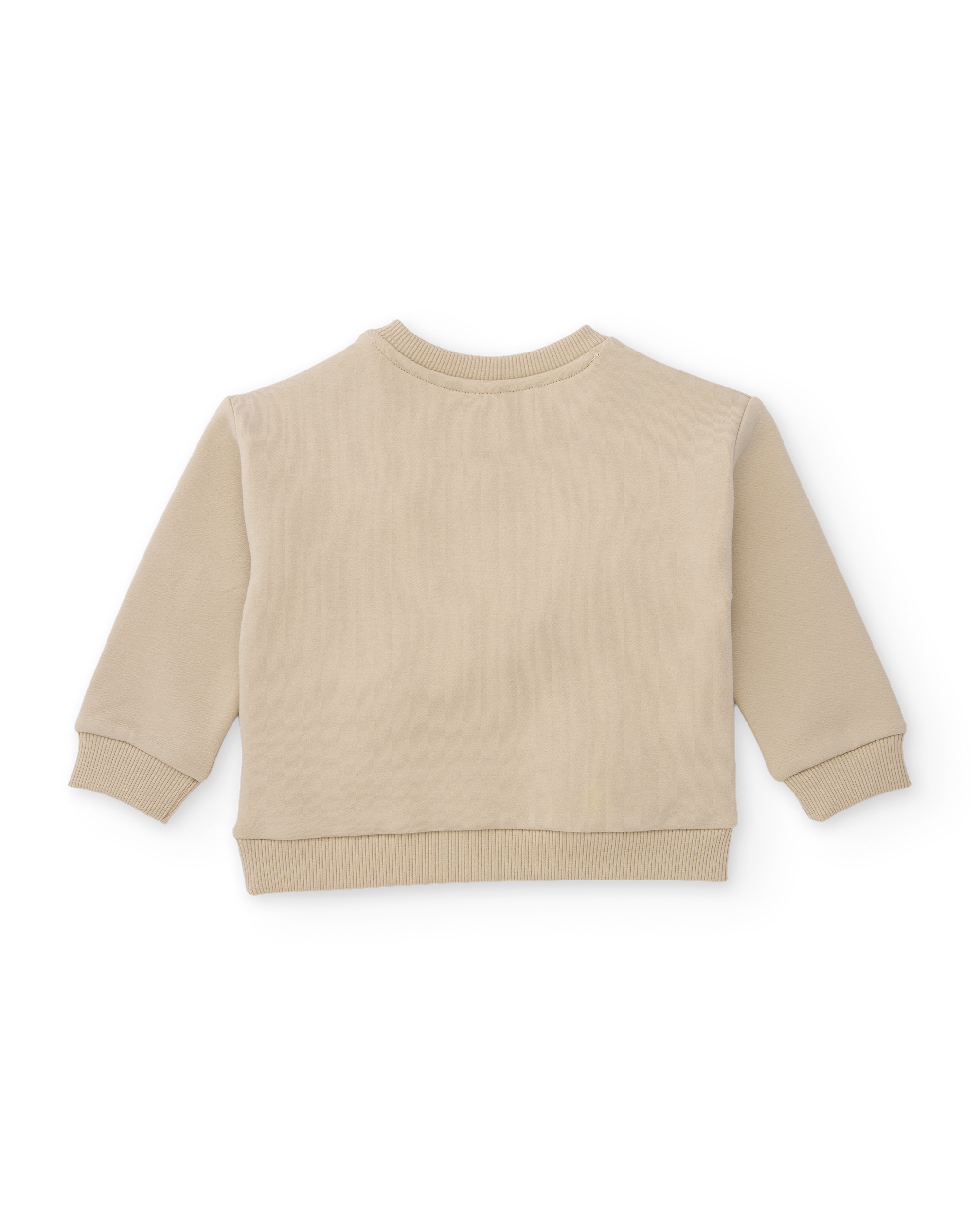 Sweatshirt Infantil de Felpa com Bordados Florais e Tacto Suave Bege-2