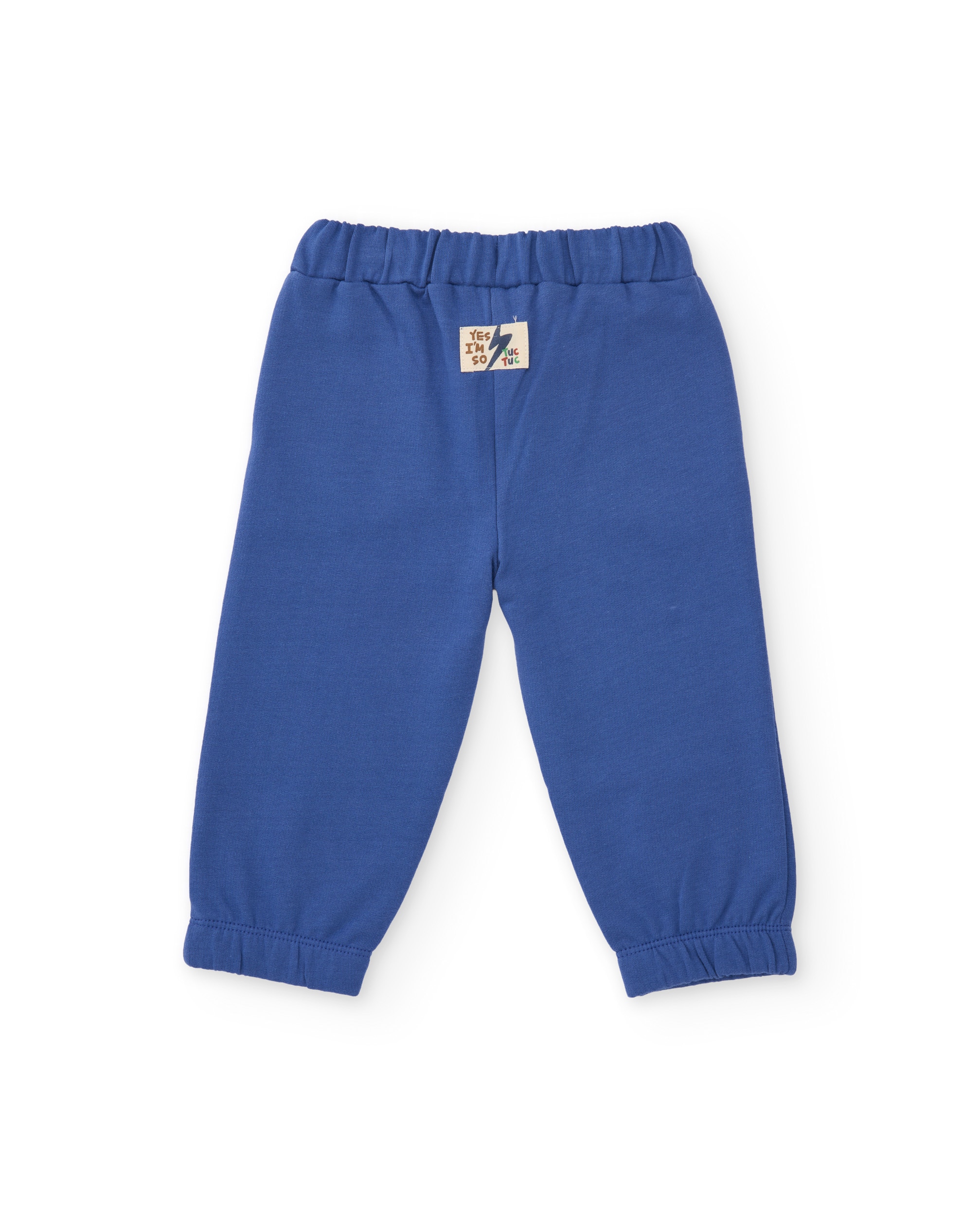 Calças Infantil de Felpa com Cintura Elástica e Tecido Flexível Azul-2