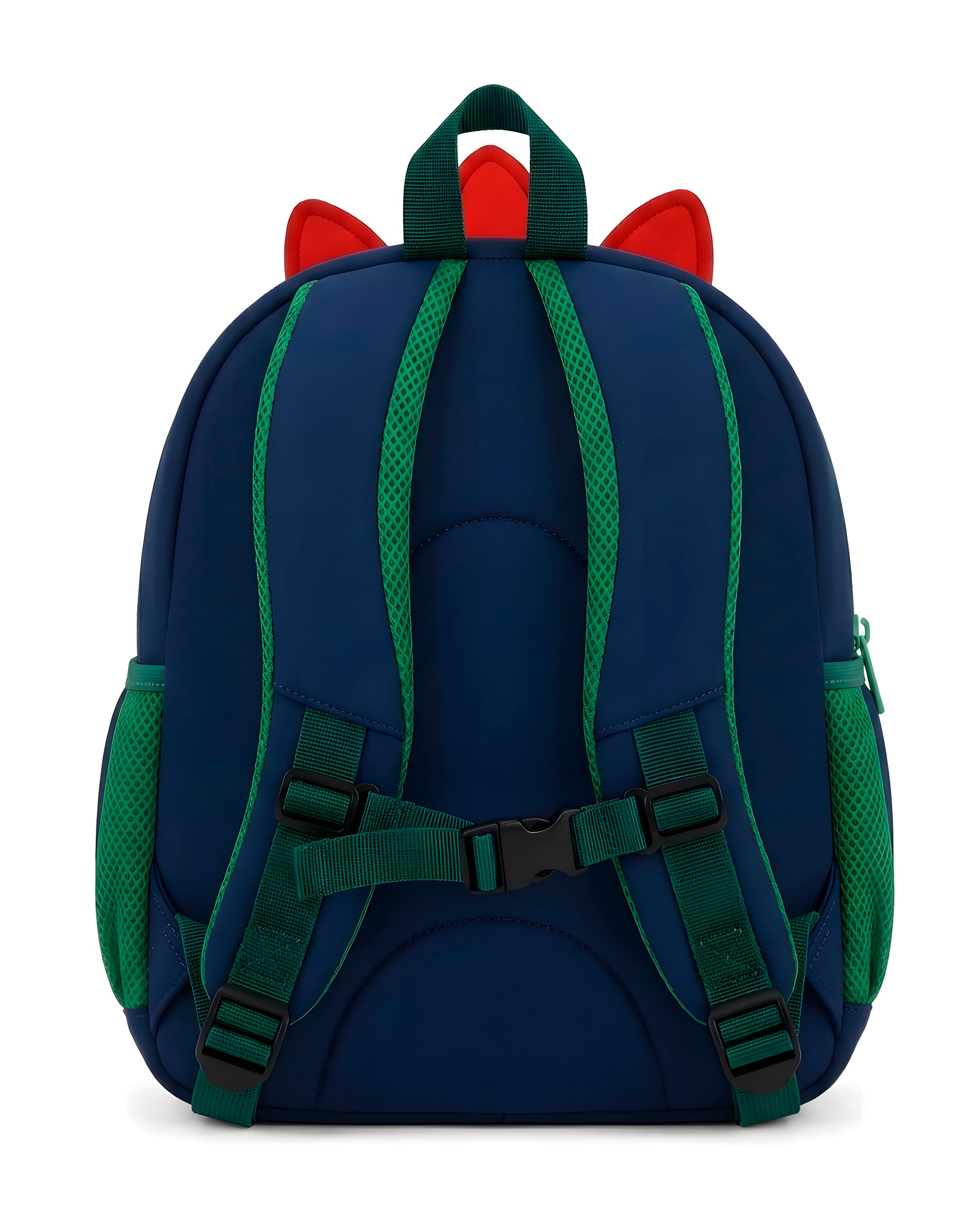 Mochila Infantil com Design Divertido e Fecho Zip Azul-3