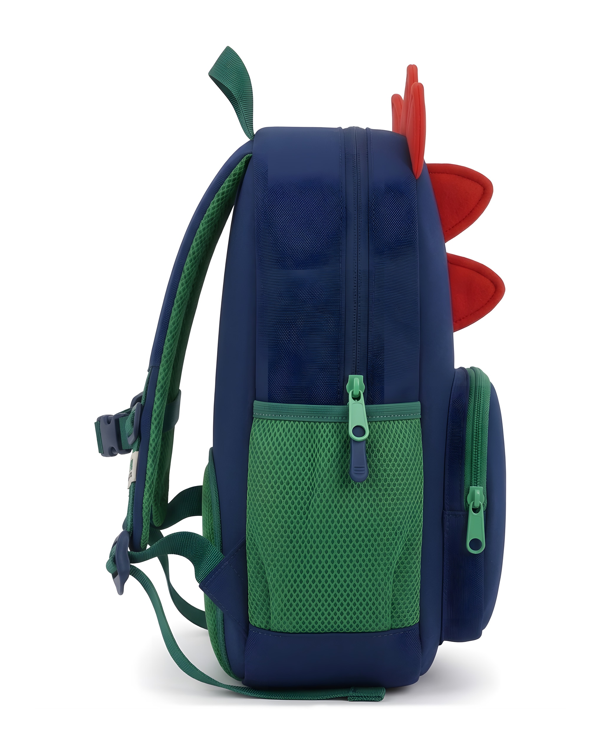 Mochila Infantil com Design Divertido e Fecho Zip Azul-4