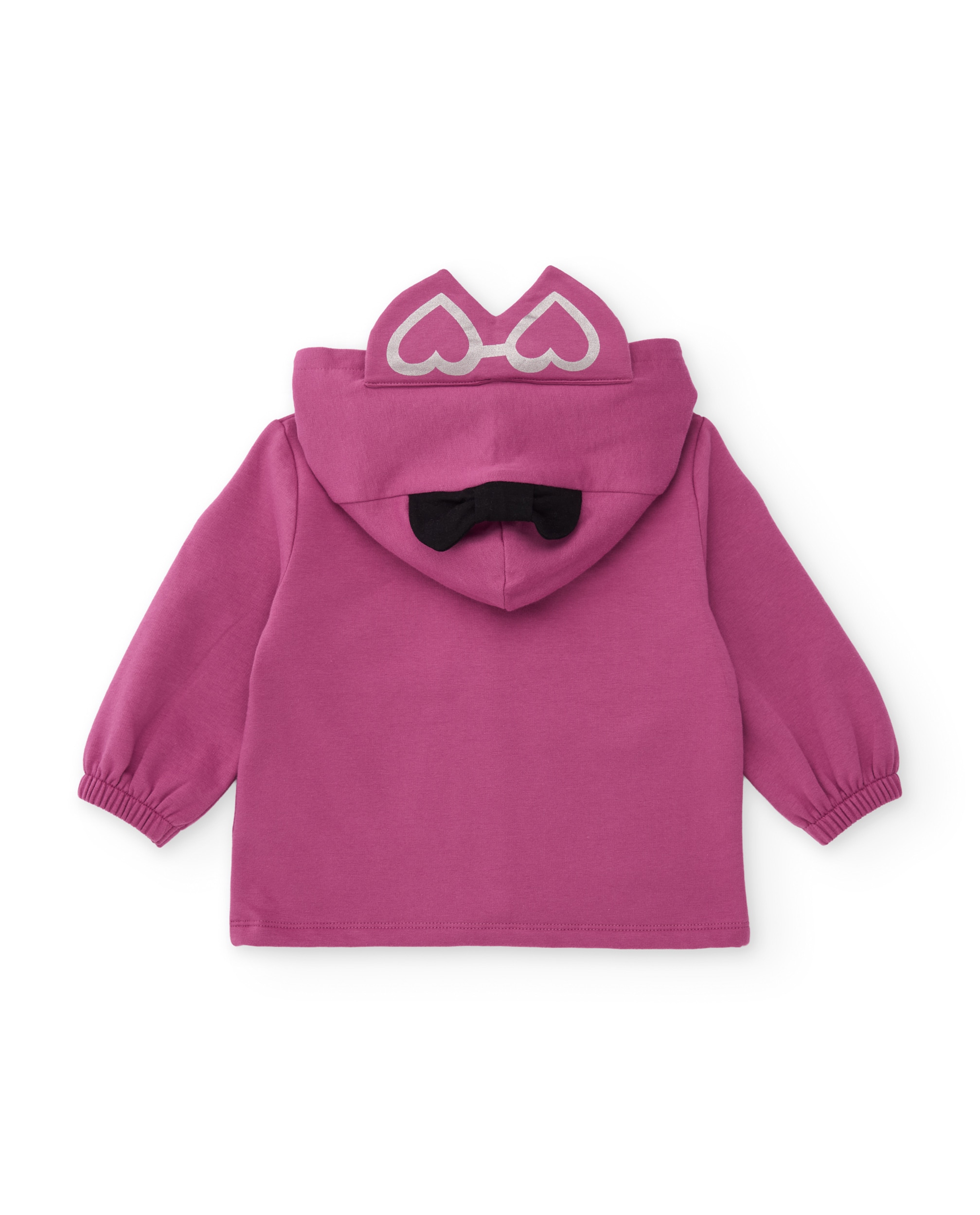 Sweatshirt Infantil de Felpa com Capuz e Design Divertido Violeta-2