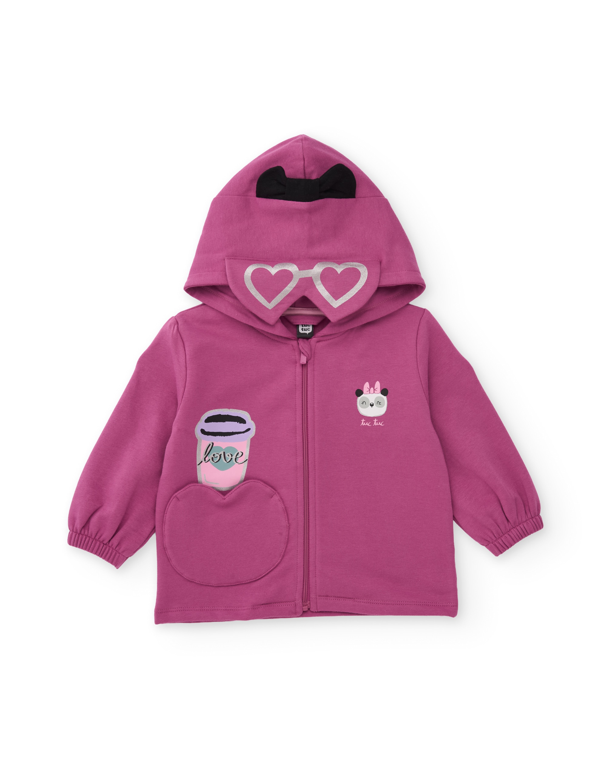 Imagem 0 de Sweatshirt Infantil de Felpa com Capuz e Design Divertido