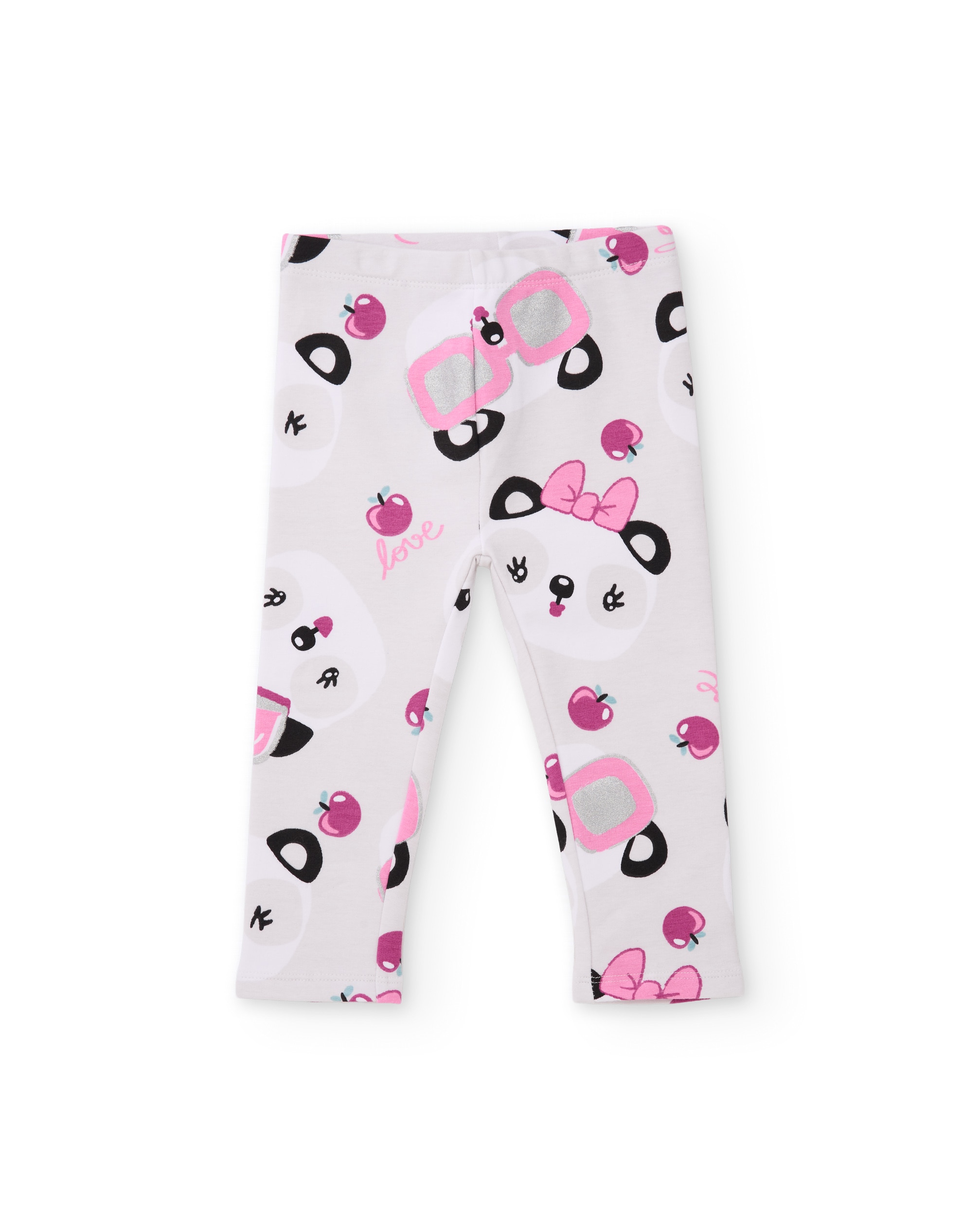 Imagem 0 de Leggings Infantil de Felpa com Estampado de Pandas