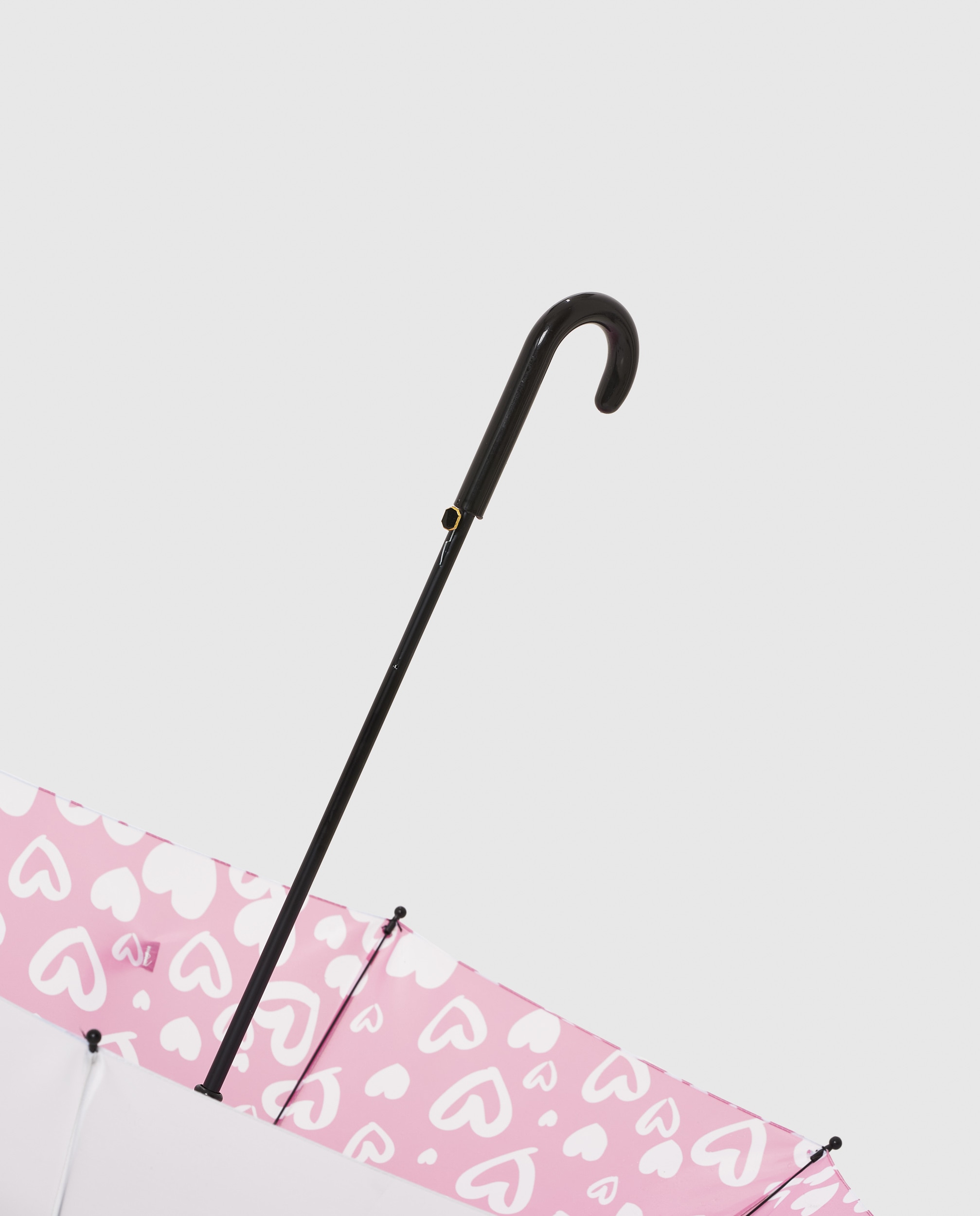 Guarda-chuva Infantil com Abertura Automática e Estampado de Corações Rosa-5