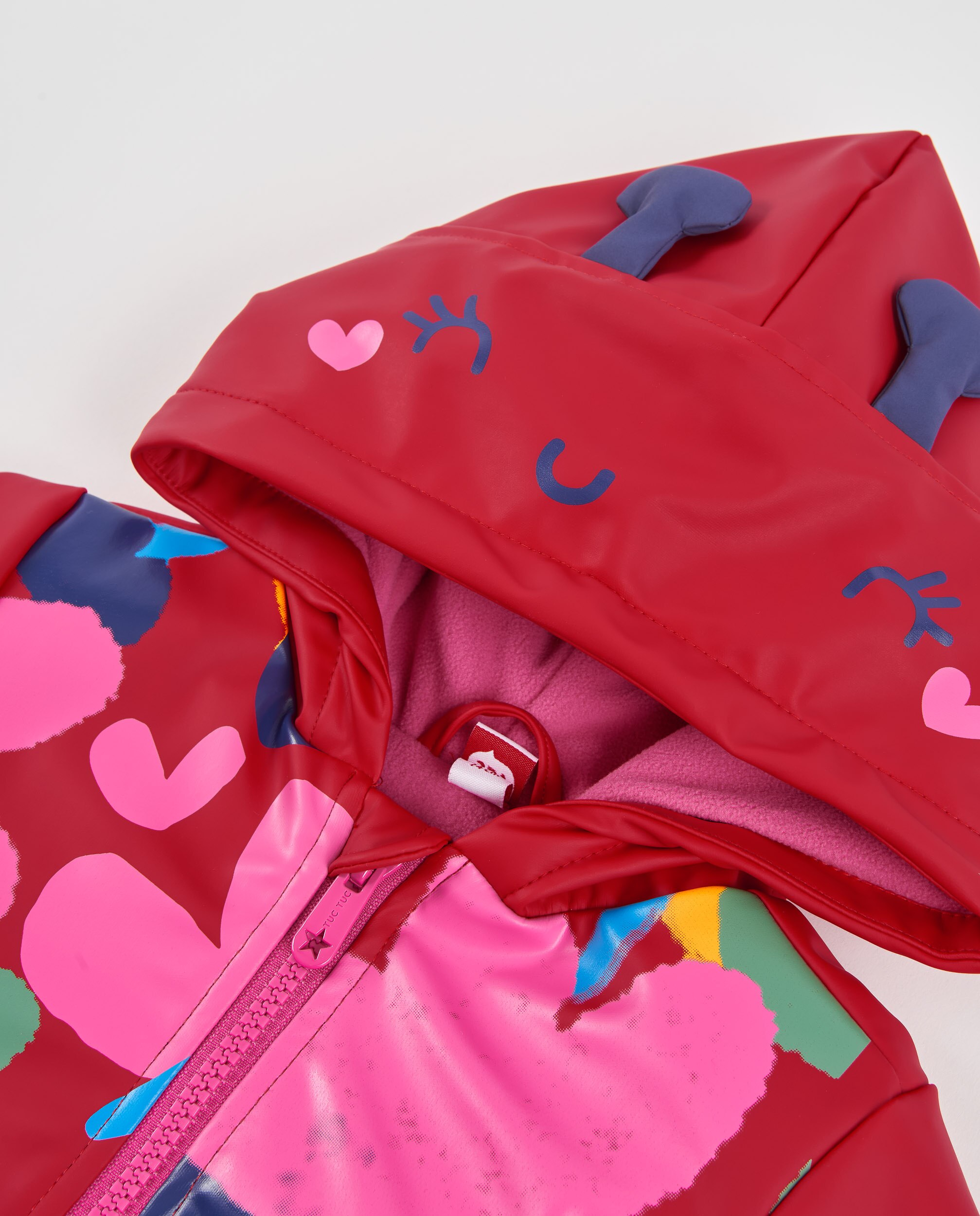 Impermeável Infantil com Capuz e Design de Joaninha Tuc tuc Vermelho-5